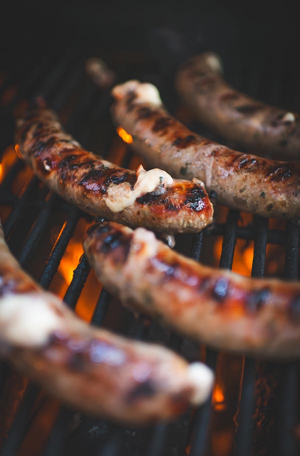 Apple, Cheese Curd & Blonde de Chambly Beer Sausage