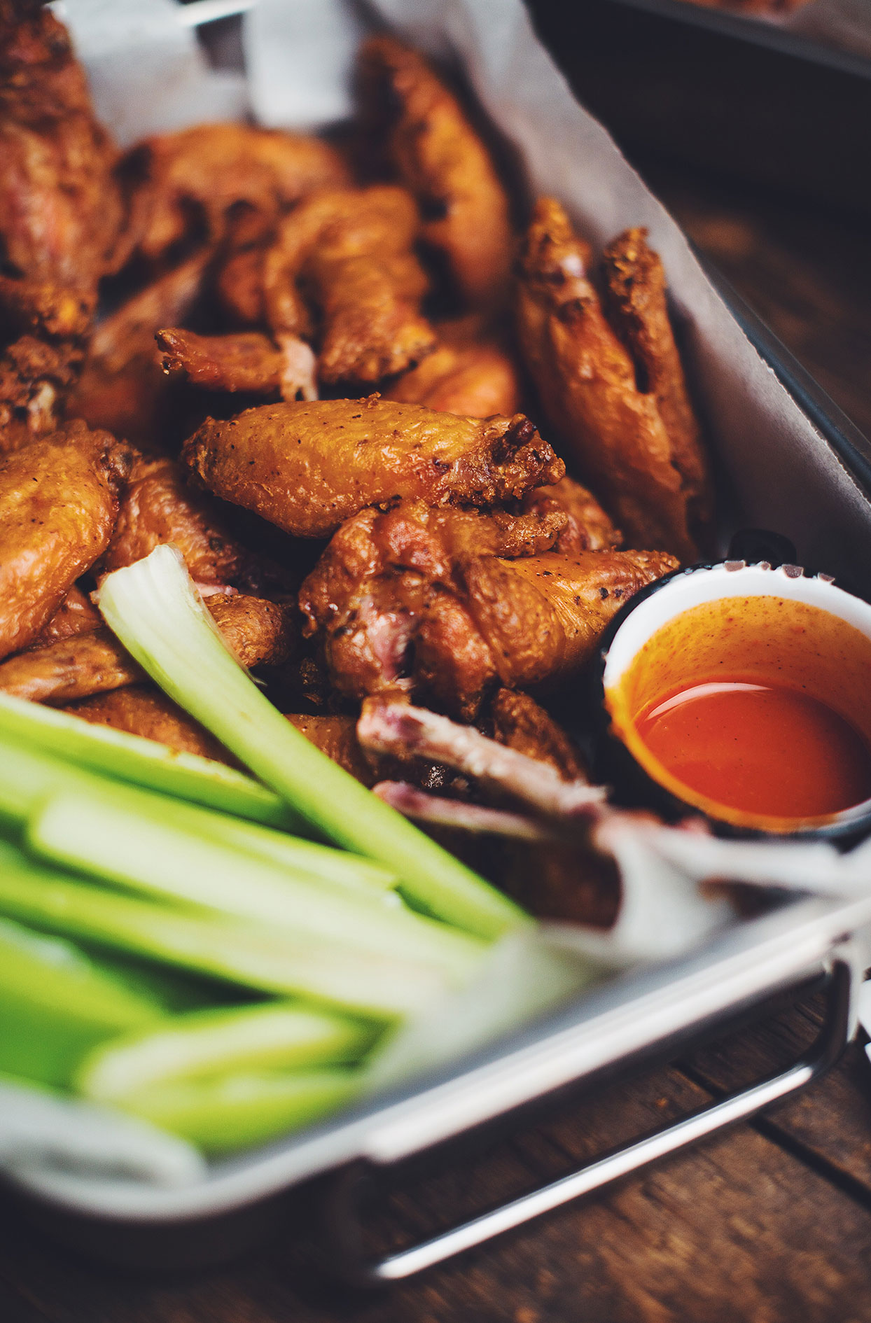 Oven baked Buffalo chicken wings