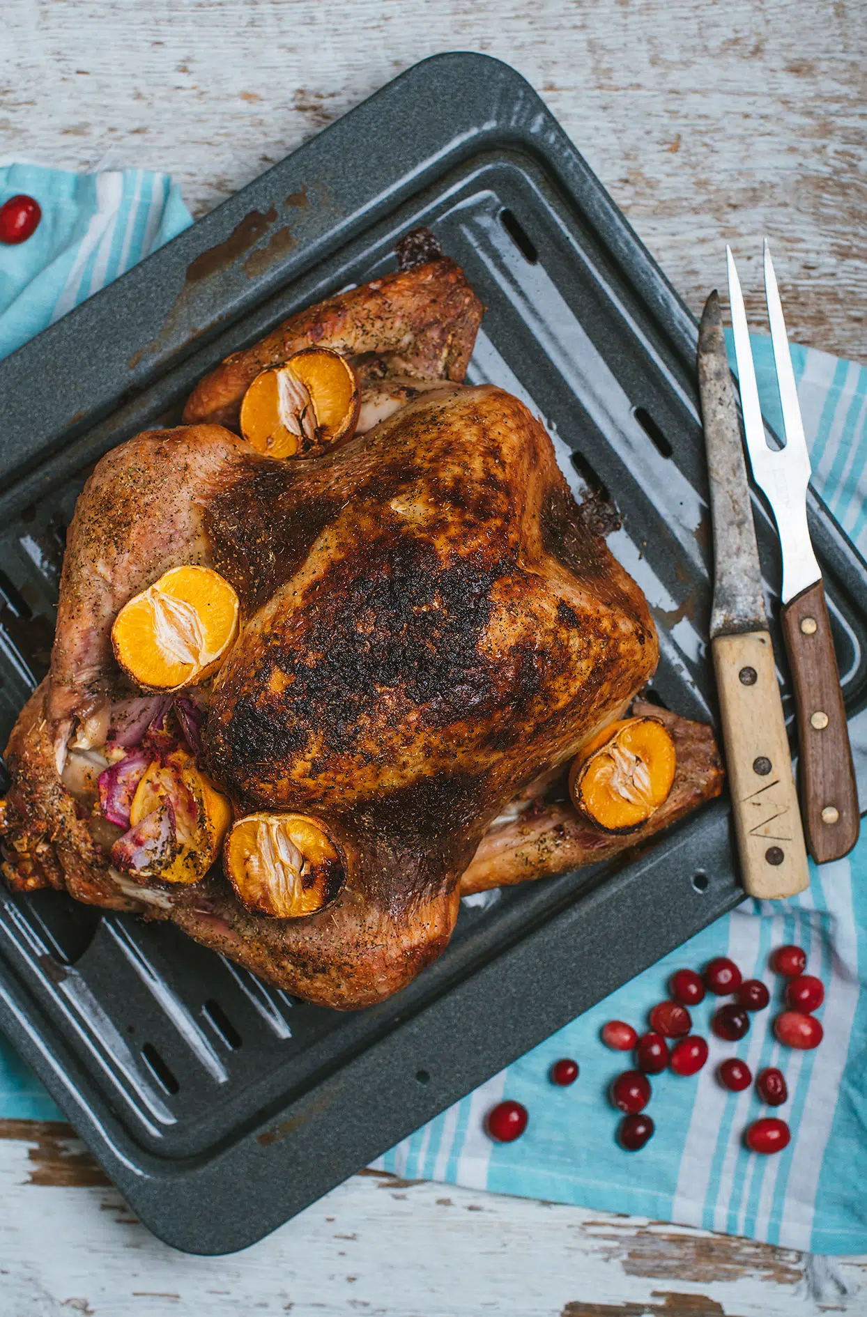 Clementine and cranberry turkey