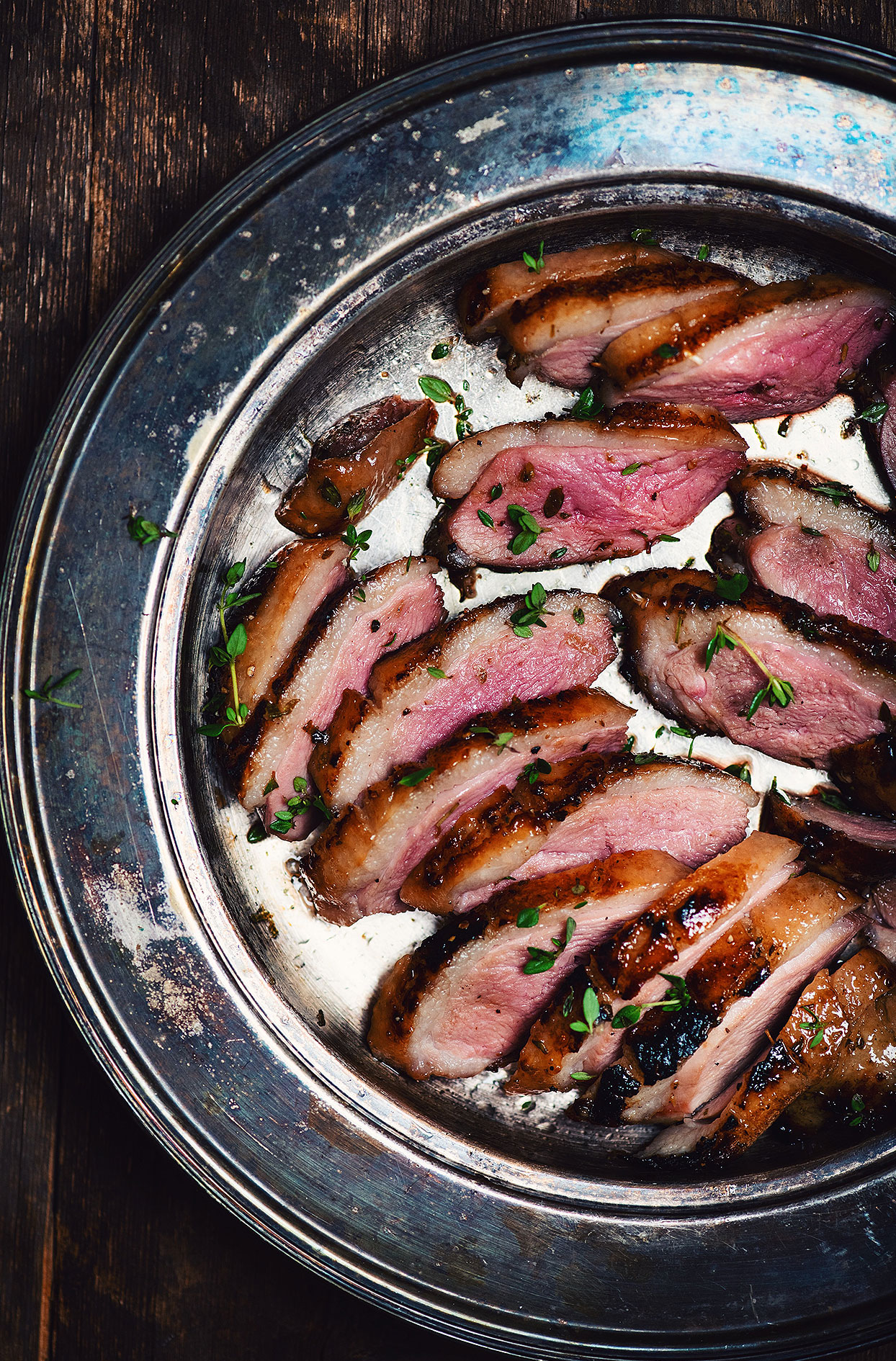 Maple grilled duck breasts