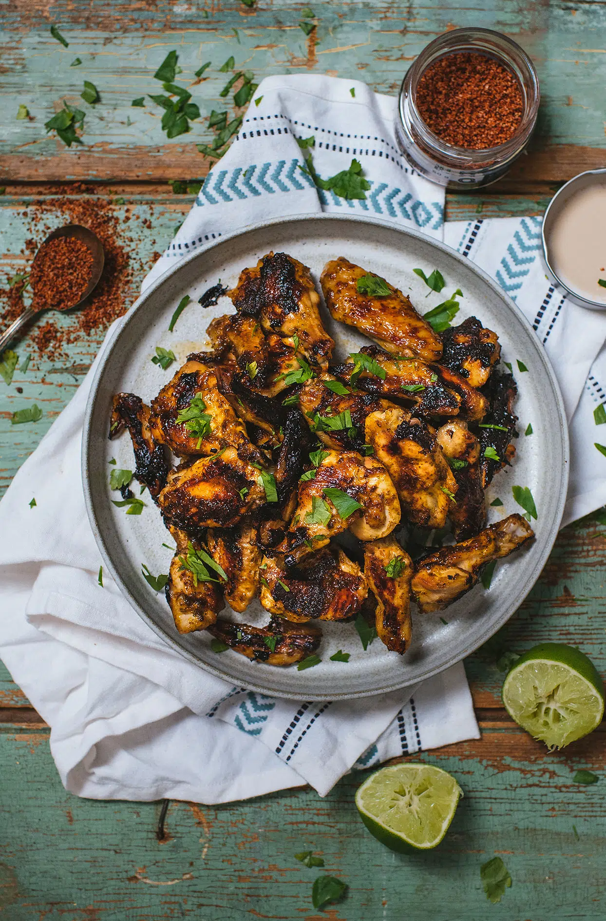 Chili lime chicken wings