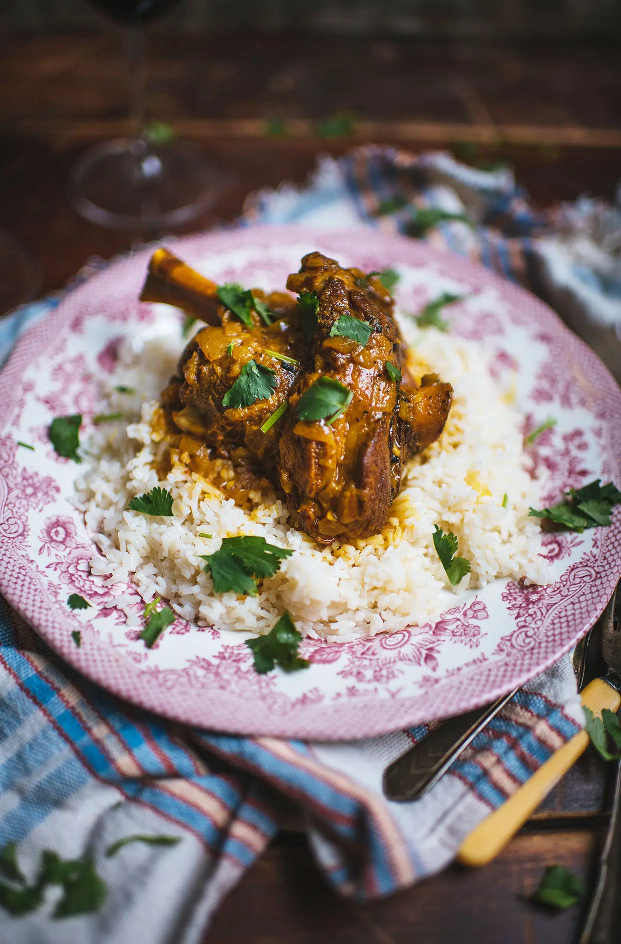 Braised lamb shank curry