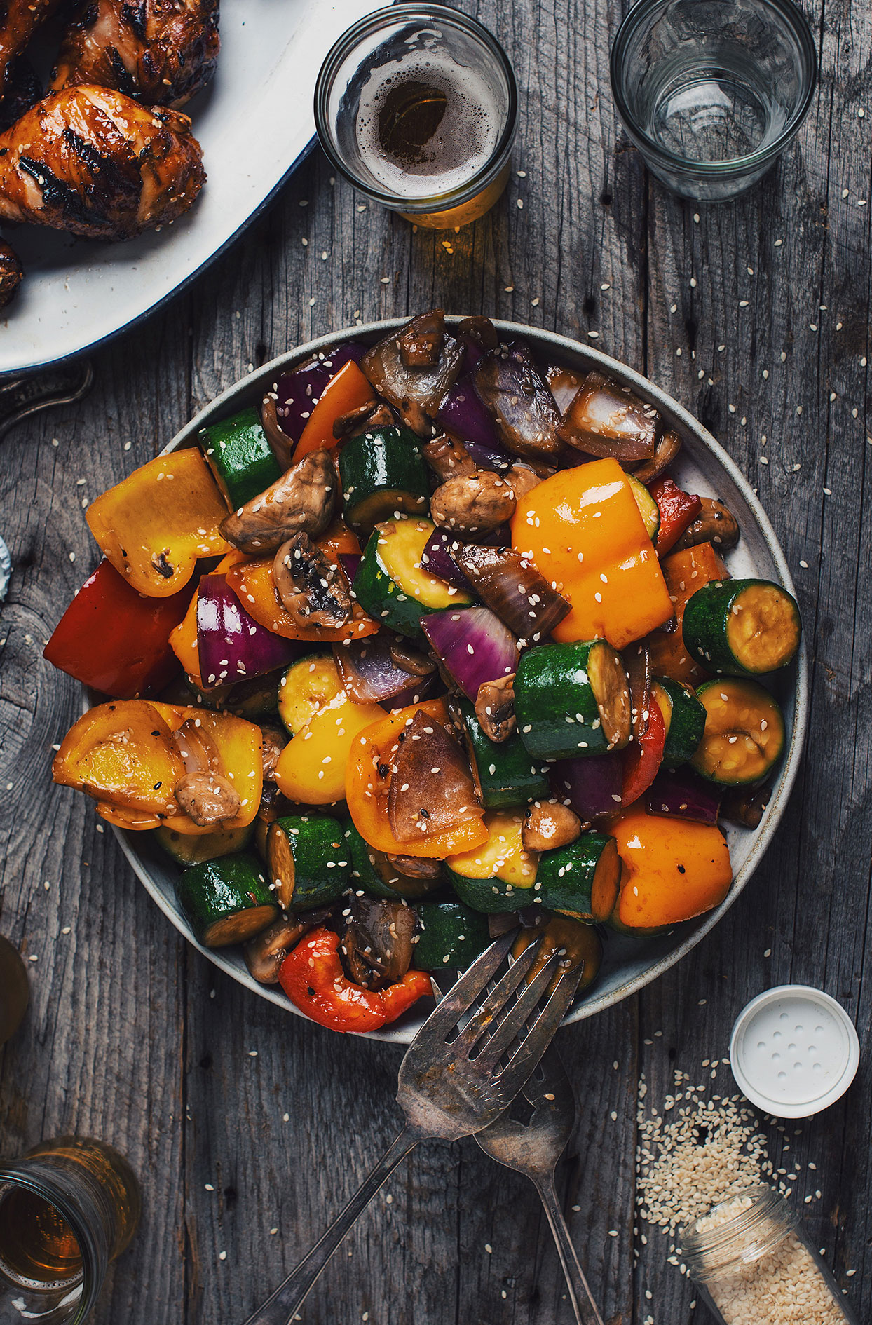 Légumes grillés sur le bbq