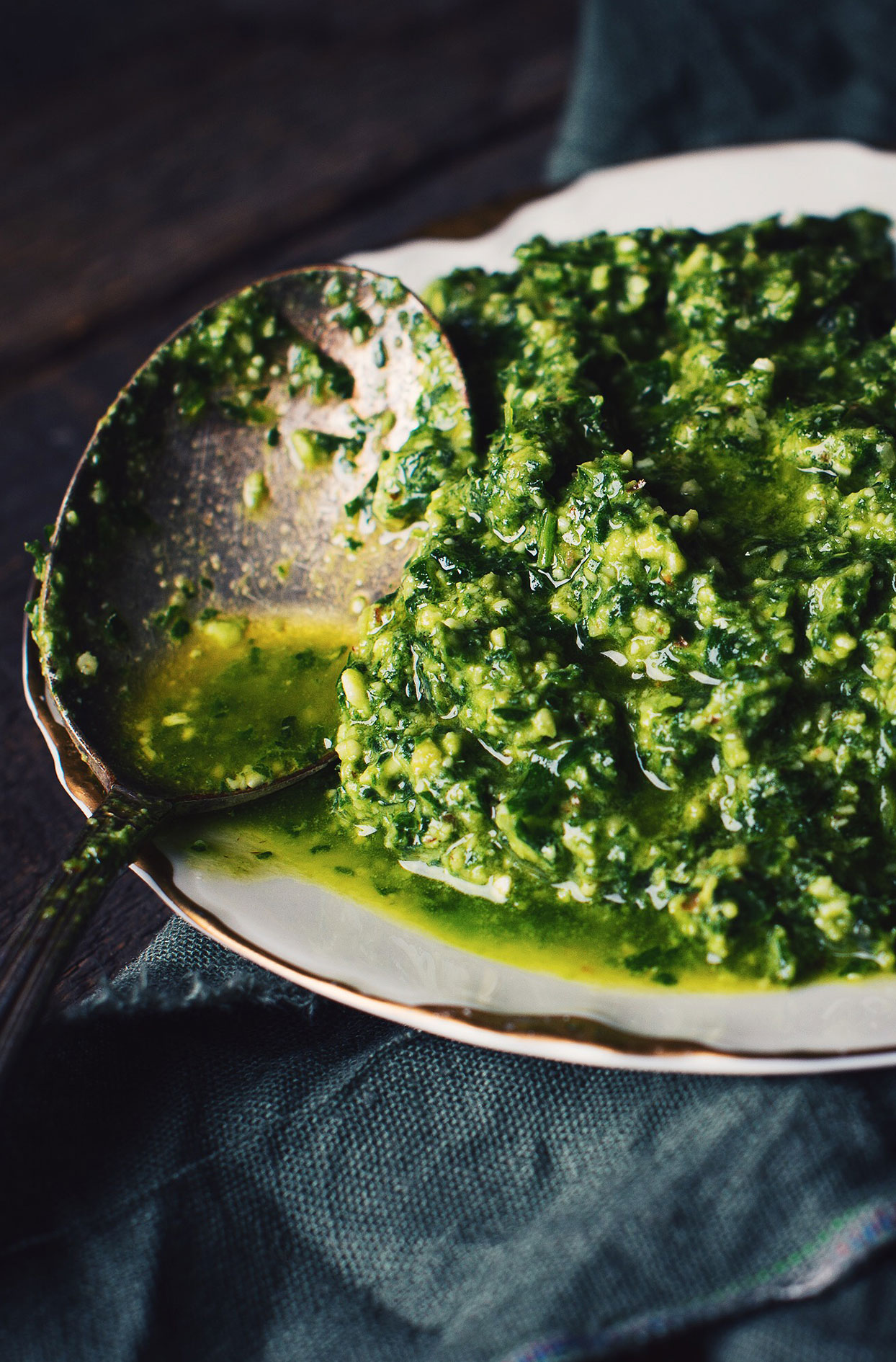 Parsley and basil pesto