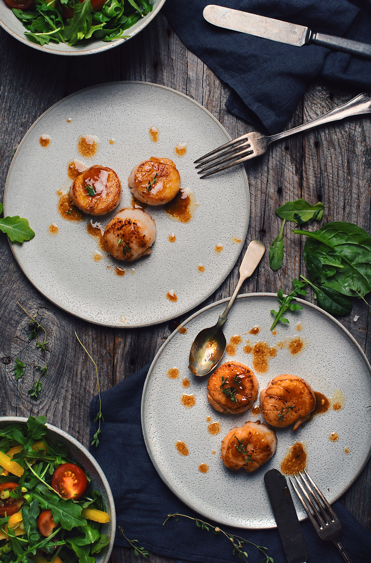 Grilled scallops with Pineau des Charentes sauce