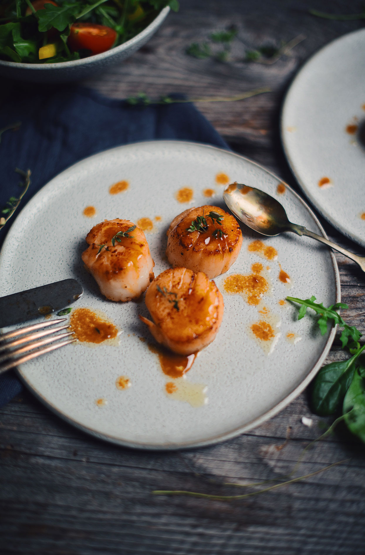 Grilled scallops with Pineau des Charentes sauce
