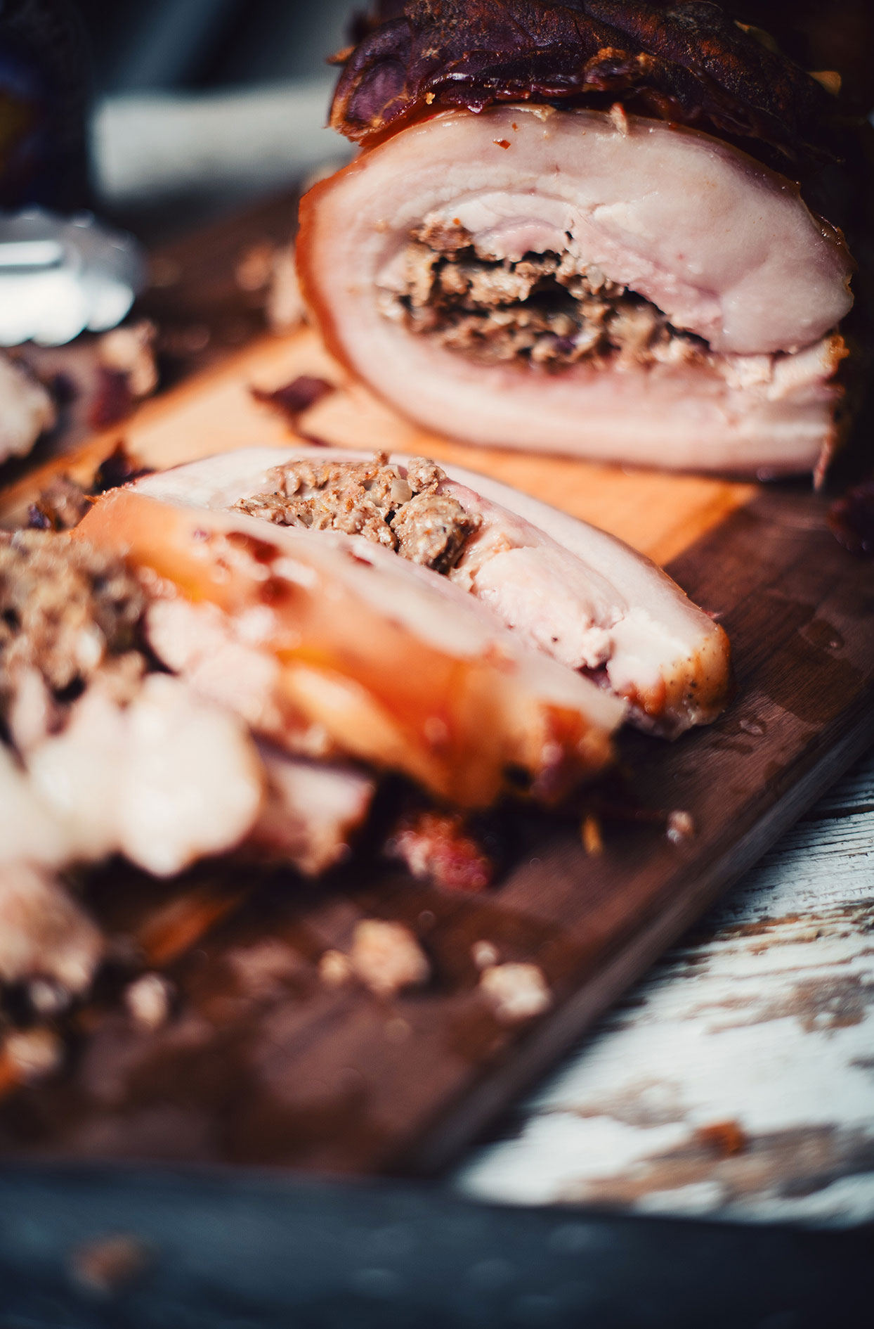 Porcetta farcie à la merguez et au parmesan