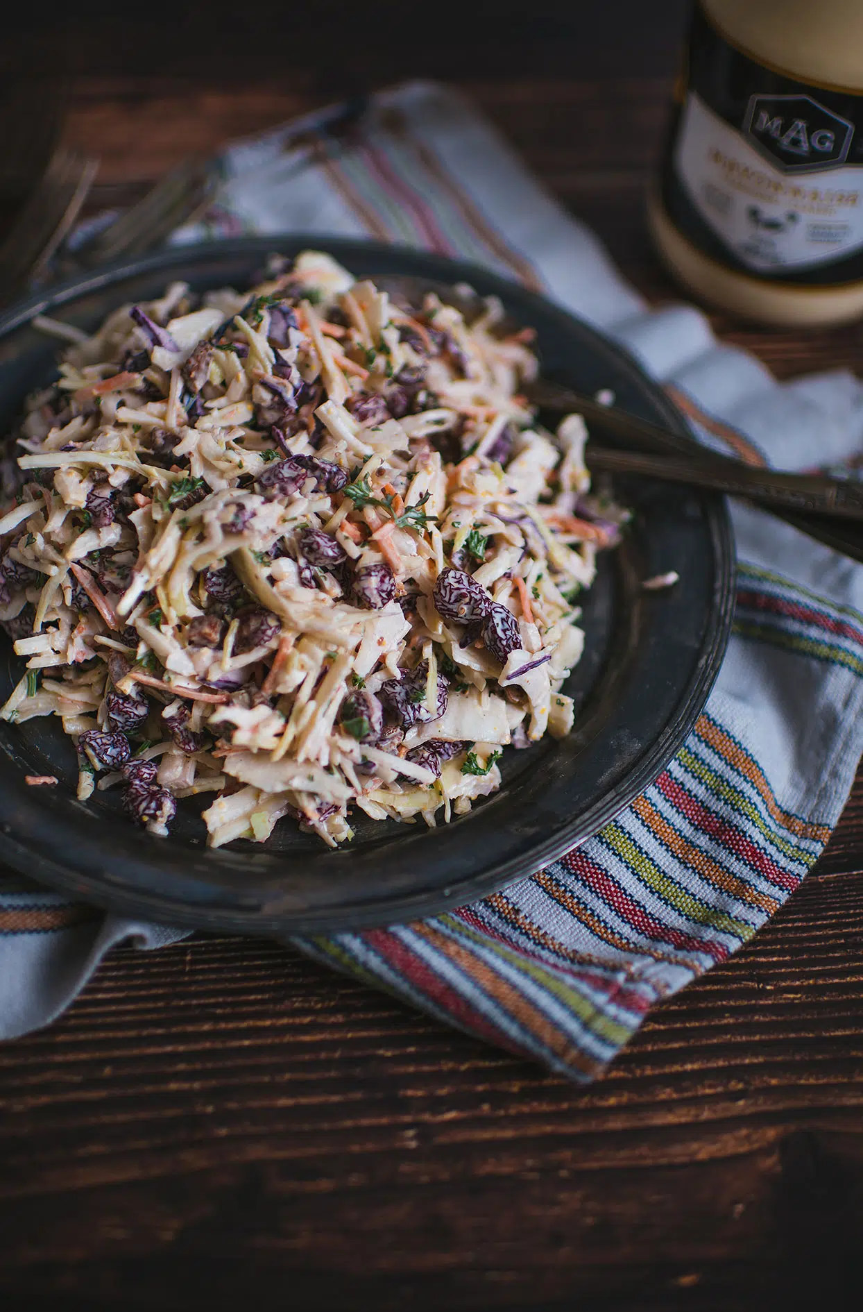 Creamy coleslaw with pancetta