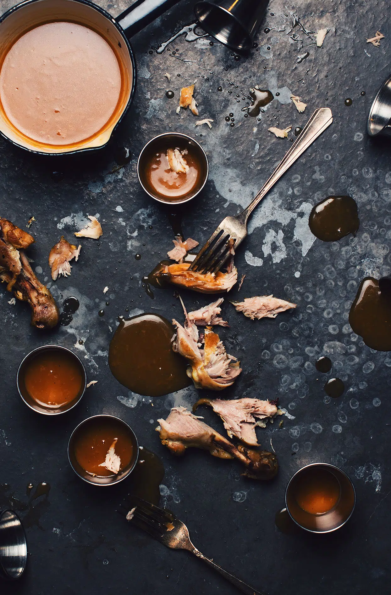 Homemade brown BBQ gravy