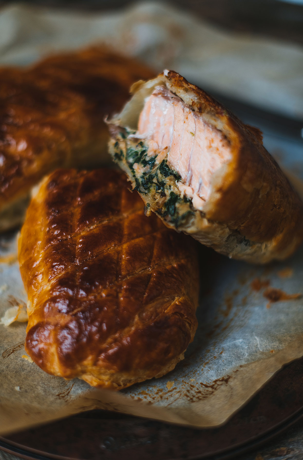 Salmon wellington