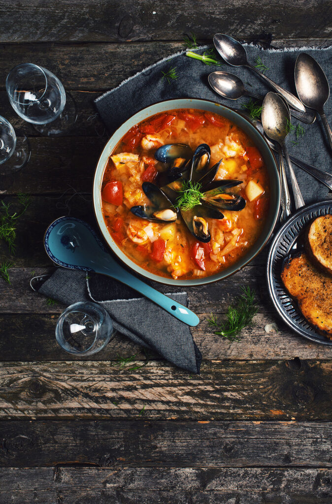 Soupe provençale style bouillabaisse