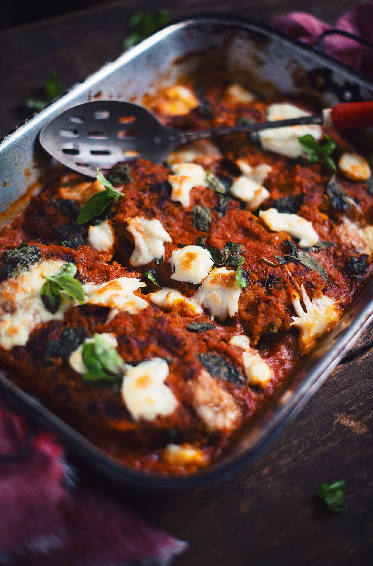 Veal parmigiana with homemade tomato sauce