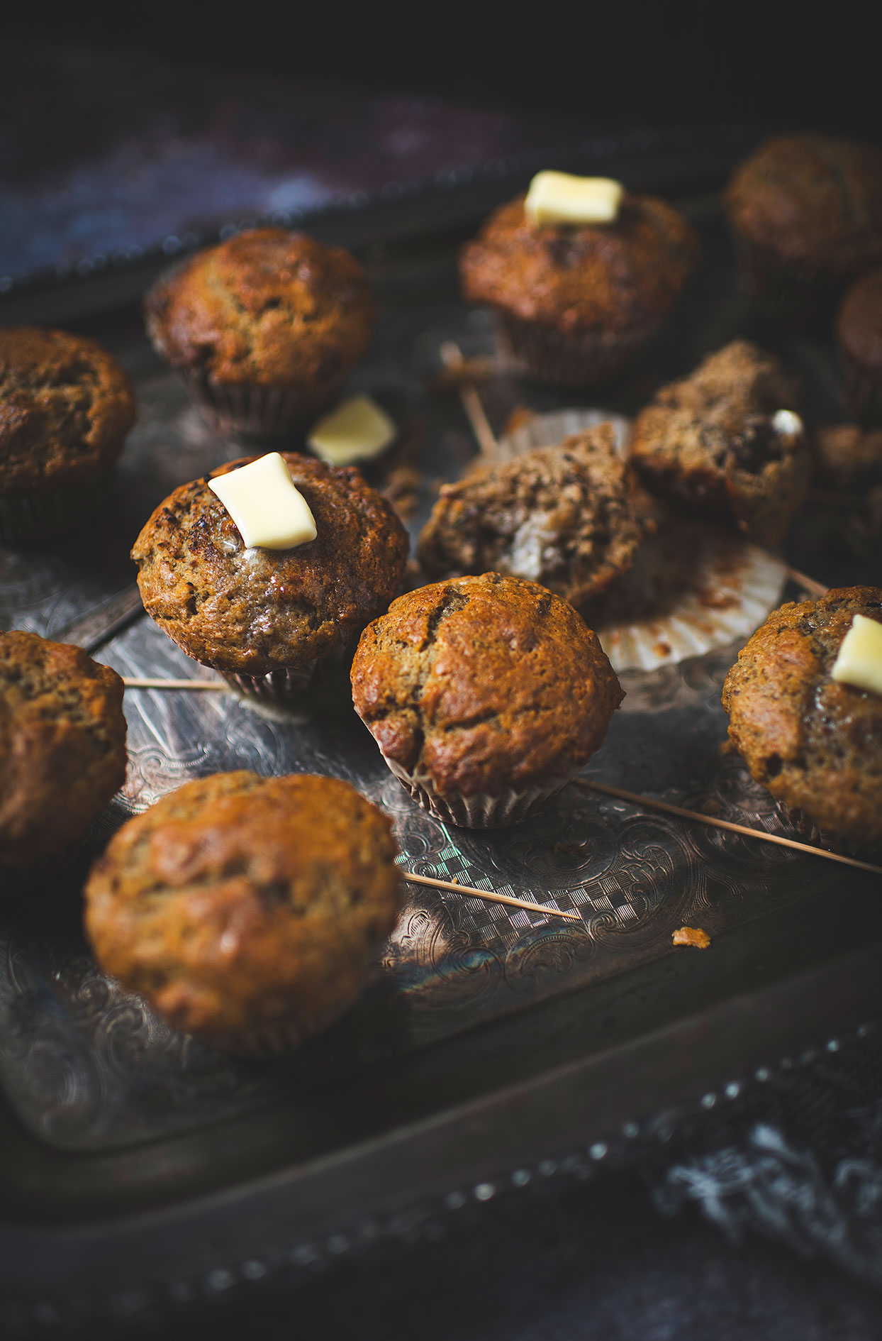 Muffins à la banane et aux pacanes