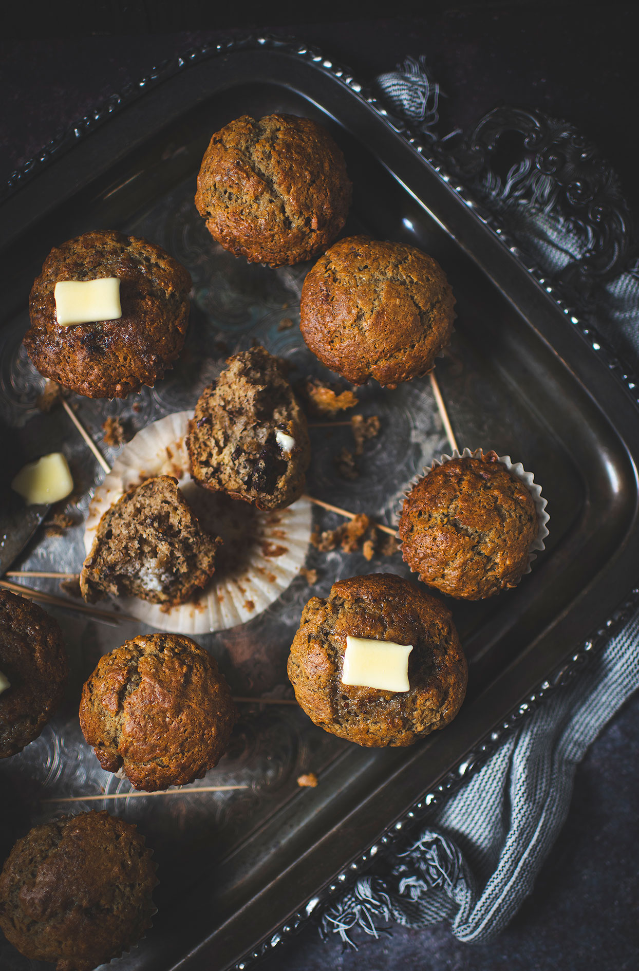 Muffins à la banane et aux pacanes