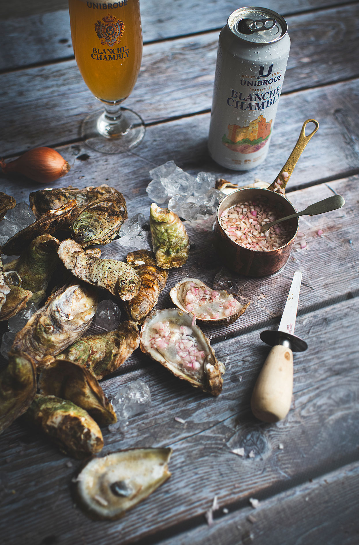 Mignonette pour huîtres à la bière blanche