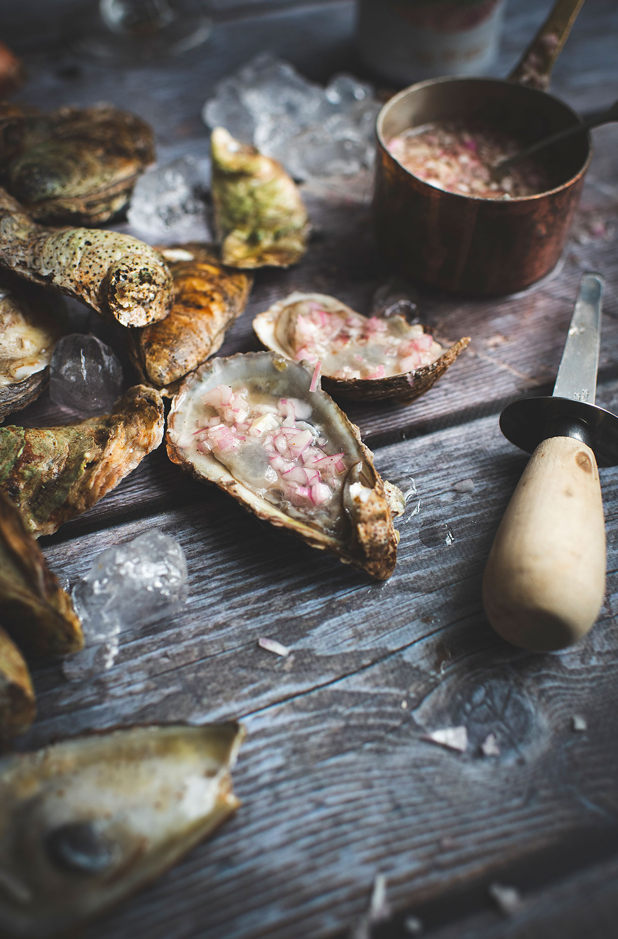 Mignonette pour huîtres à la bière blanche