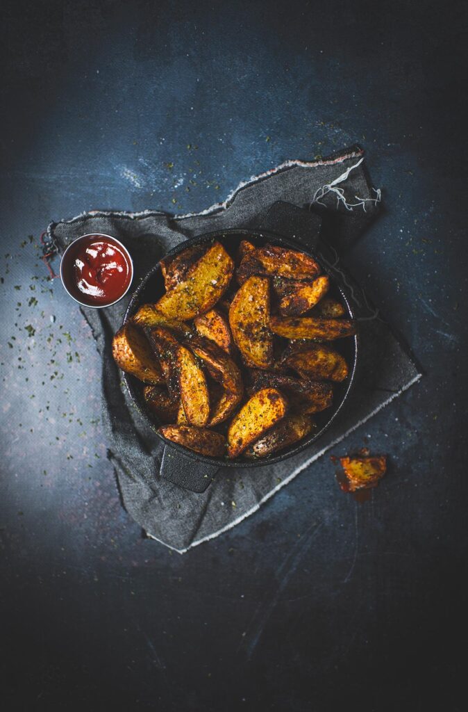 Quartiers de patates au four air fryer Le Coup de Grâce