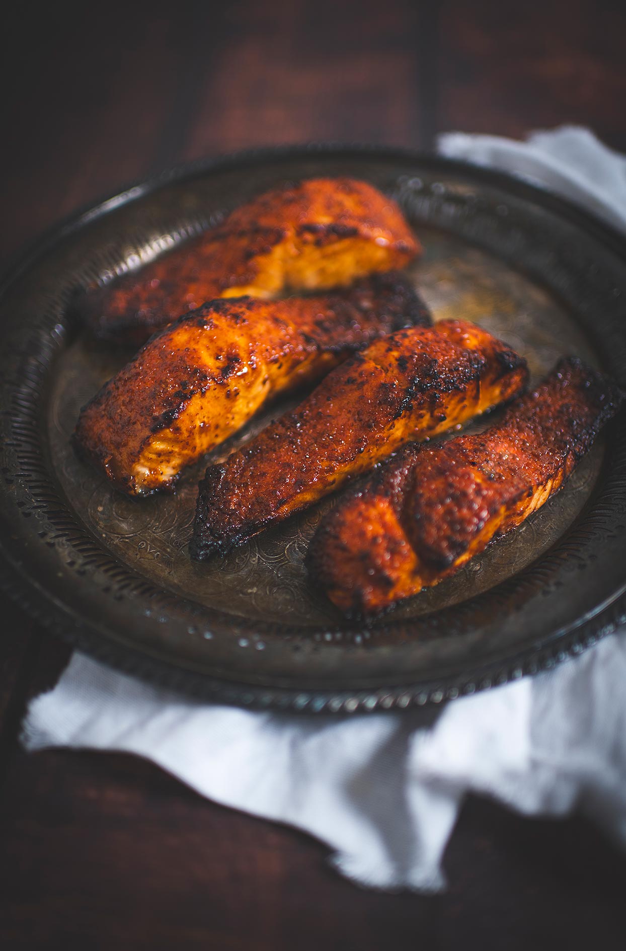 Saumon à la moutarde et au miel au air fryer