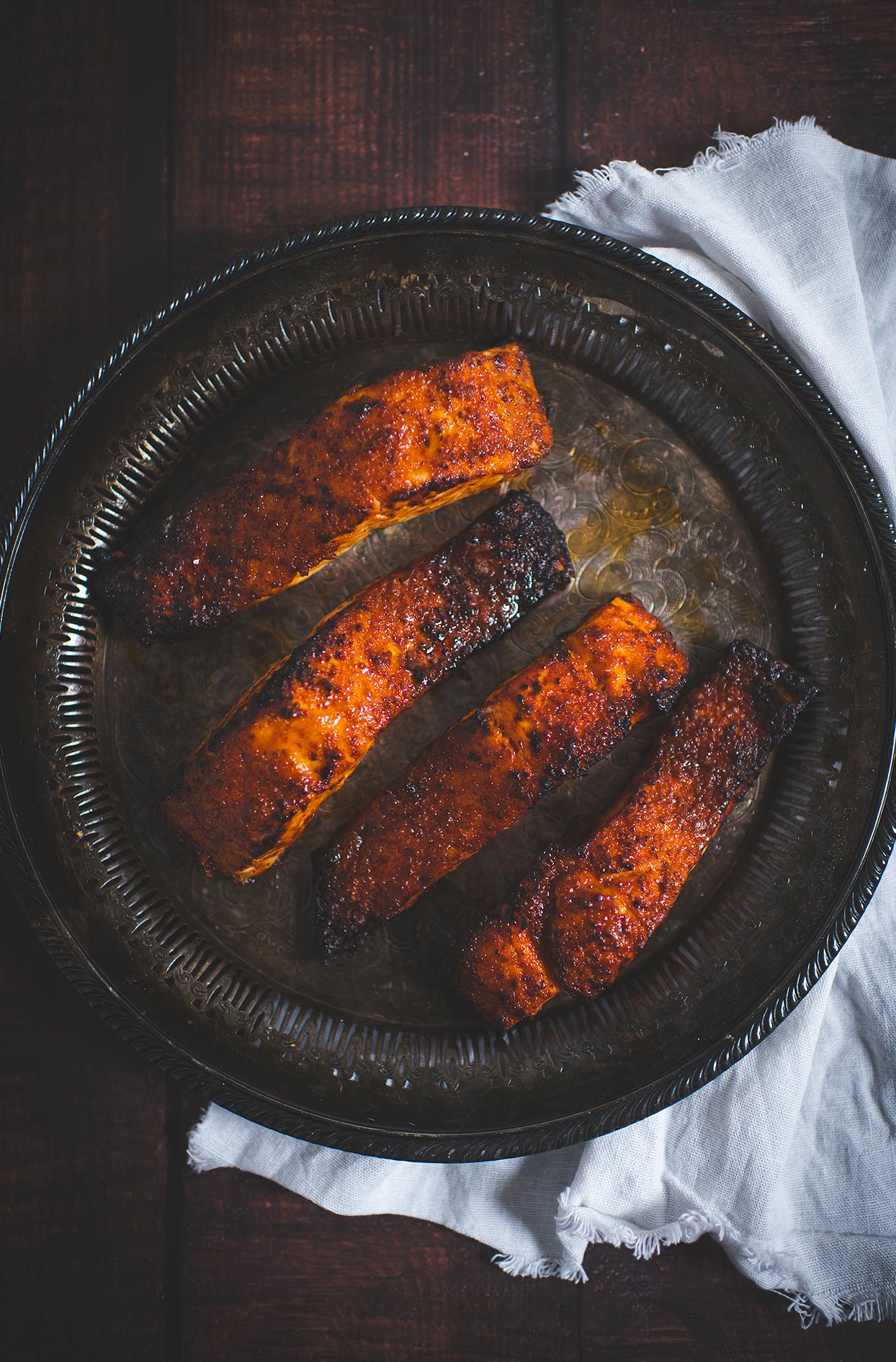 Saumon à la moutarde et au miel au air fryer