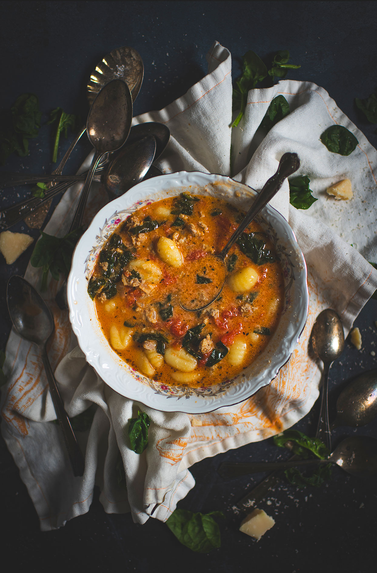 Creamy Italian sausage and gnocchi soup