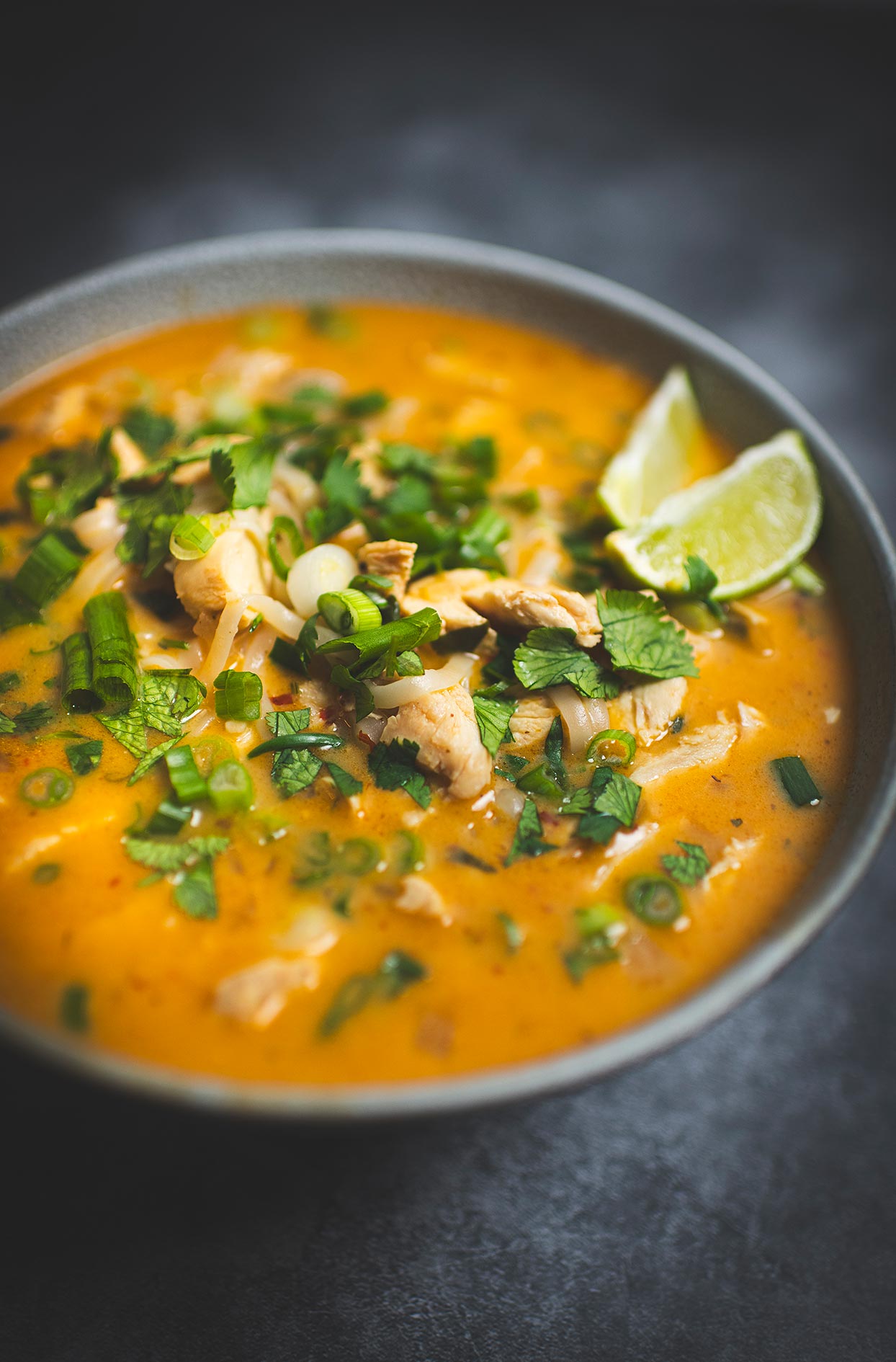 Thai chicken soup with coconut milk