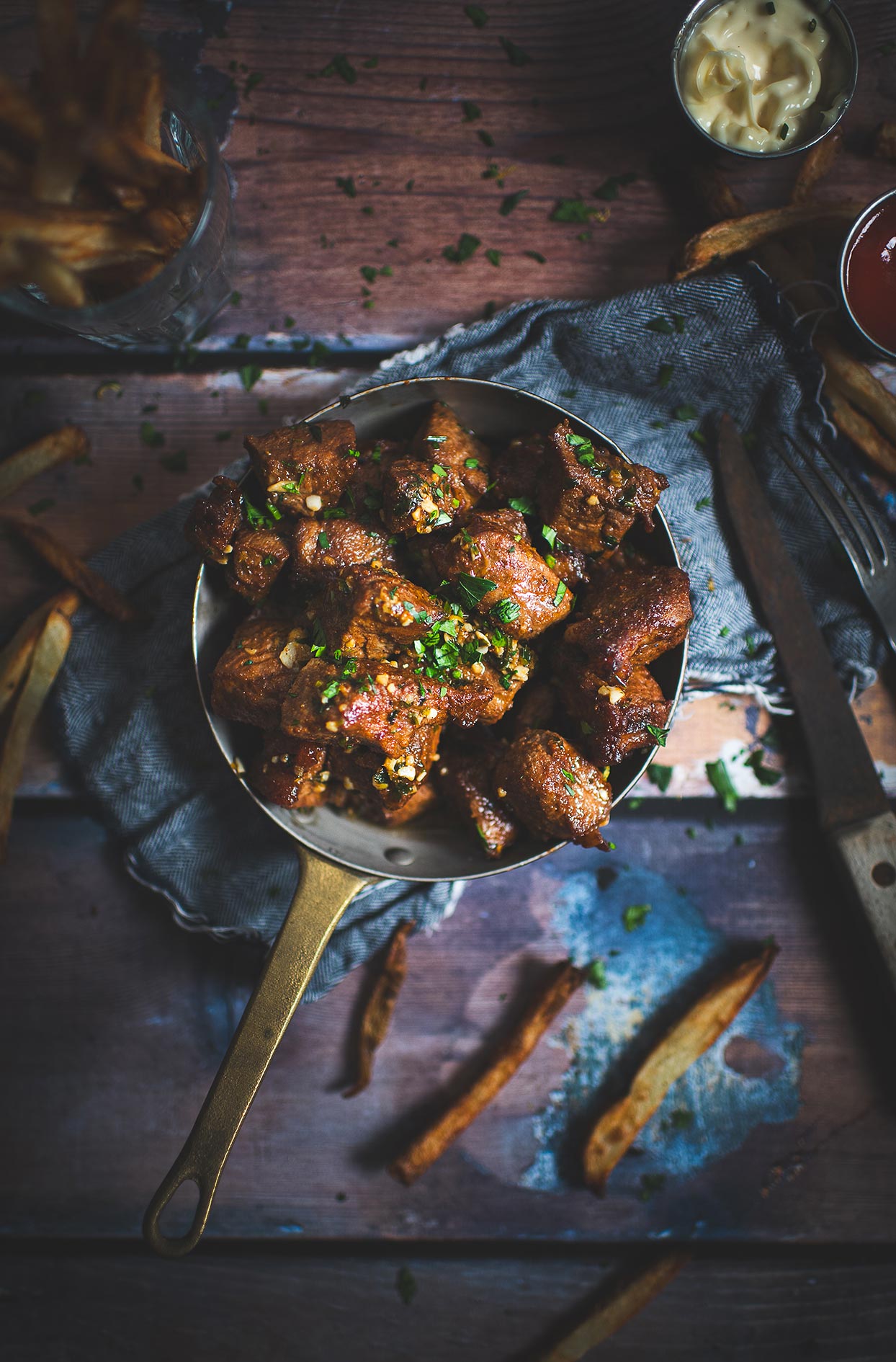 Bouchées de contrefilet de bœuf au air fryer