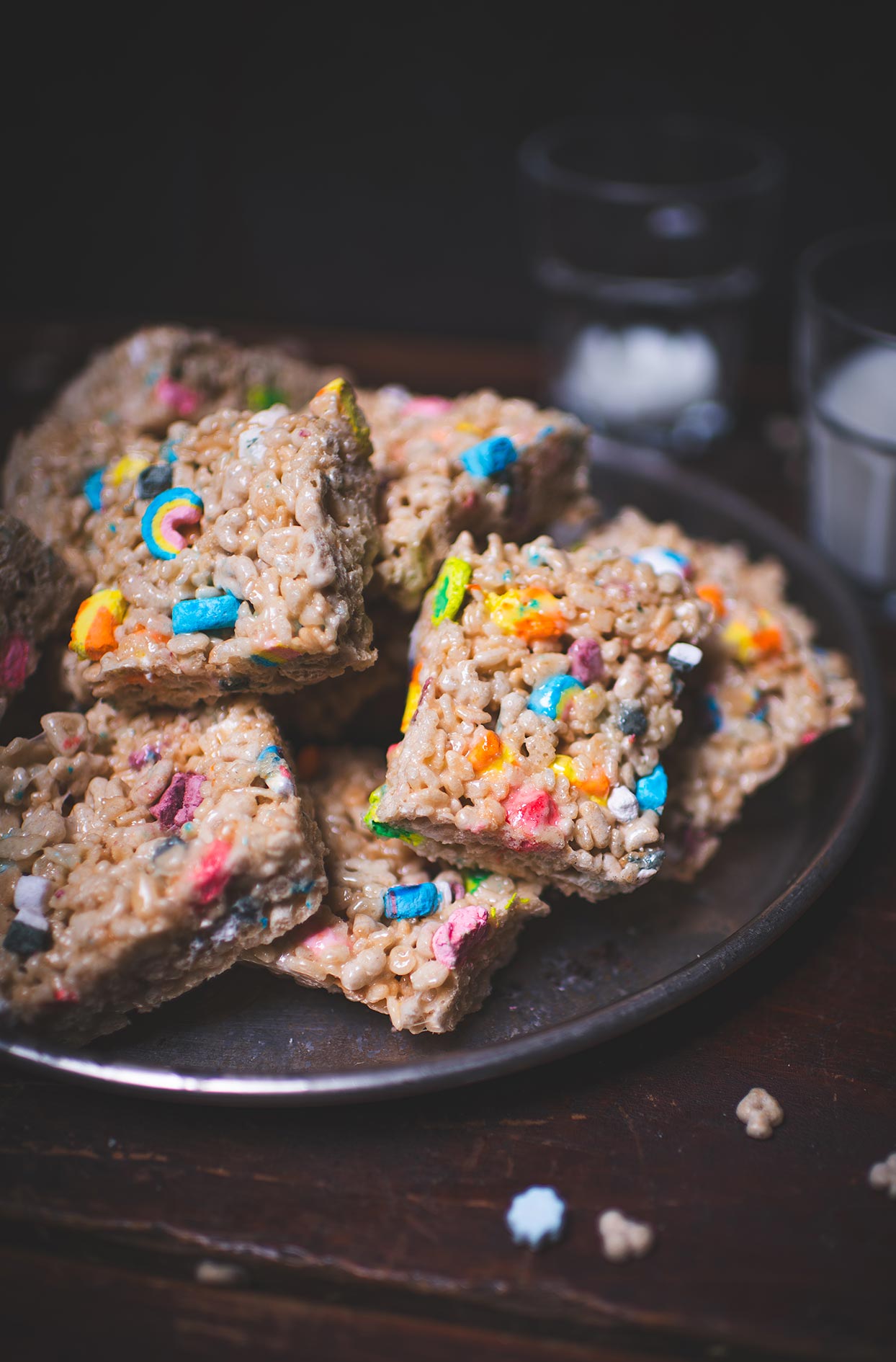 Rice Krispies Squares with Lucky Charms and Sortilège