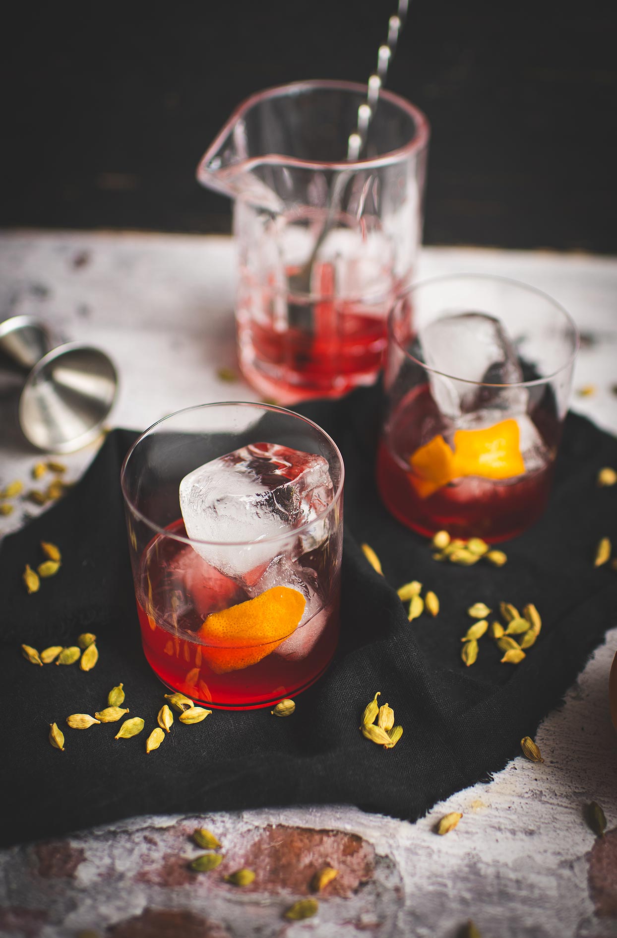 Negroni orange et cardamome