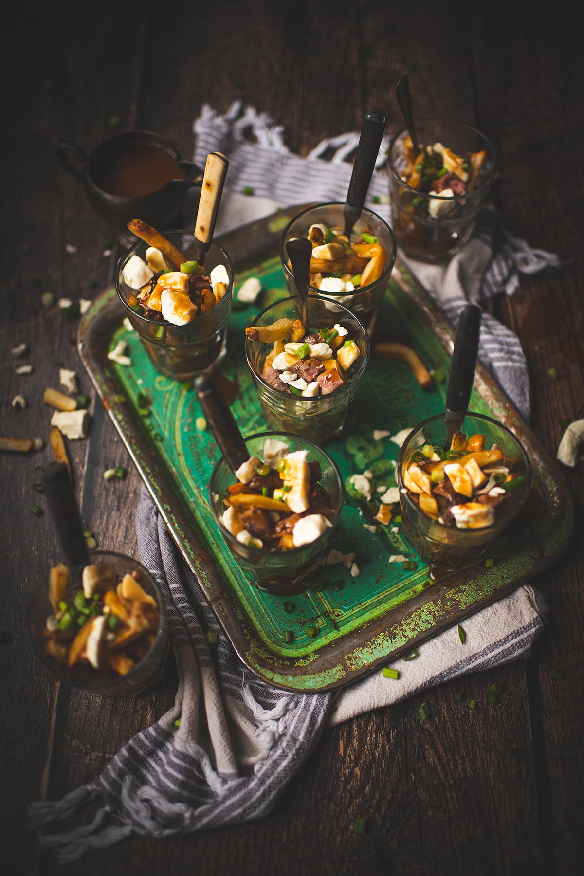 Mini poutines au bœuf et au bacon