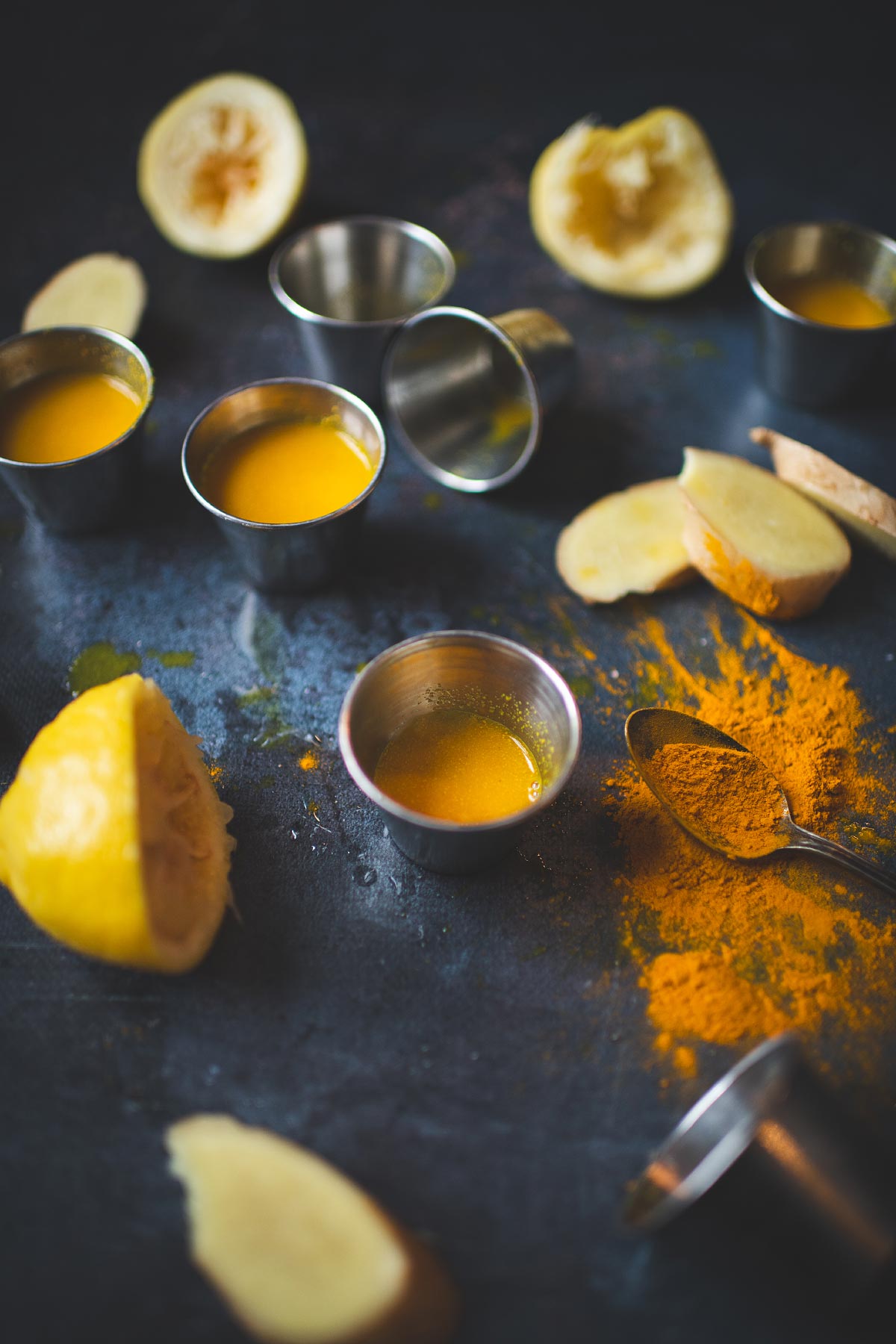 Shot au citron, gingembre et curcuma