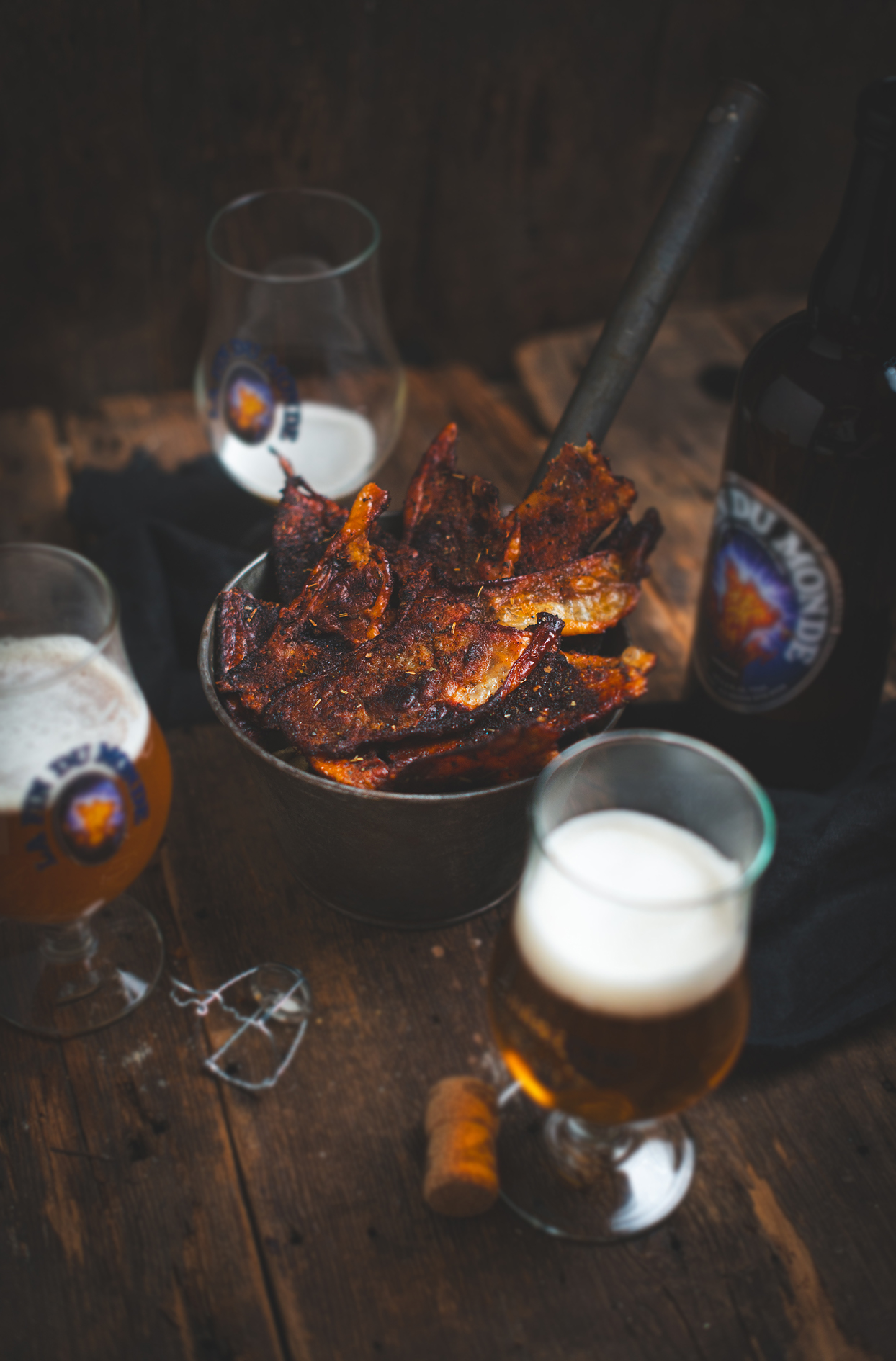 Crispy chicken skins