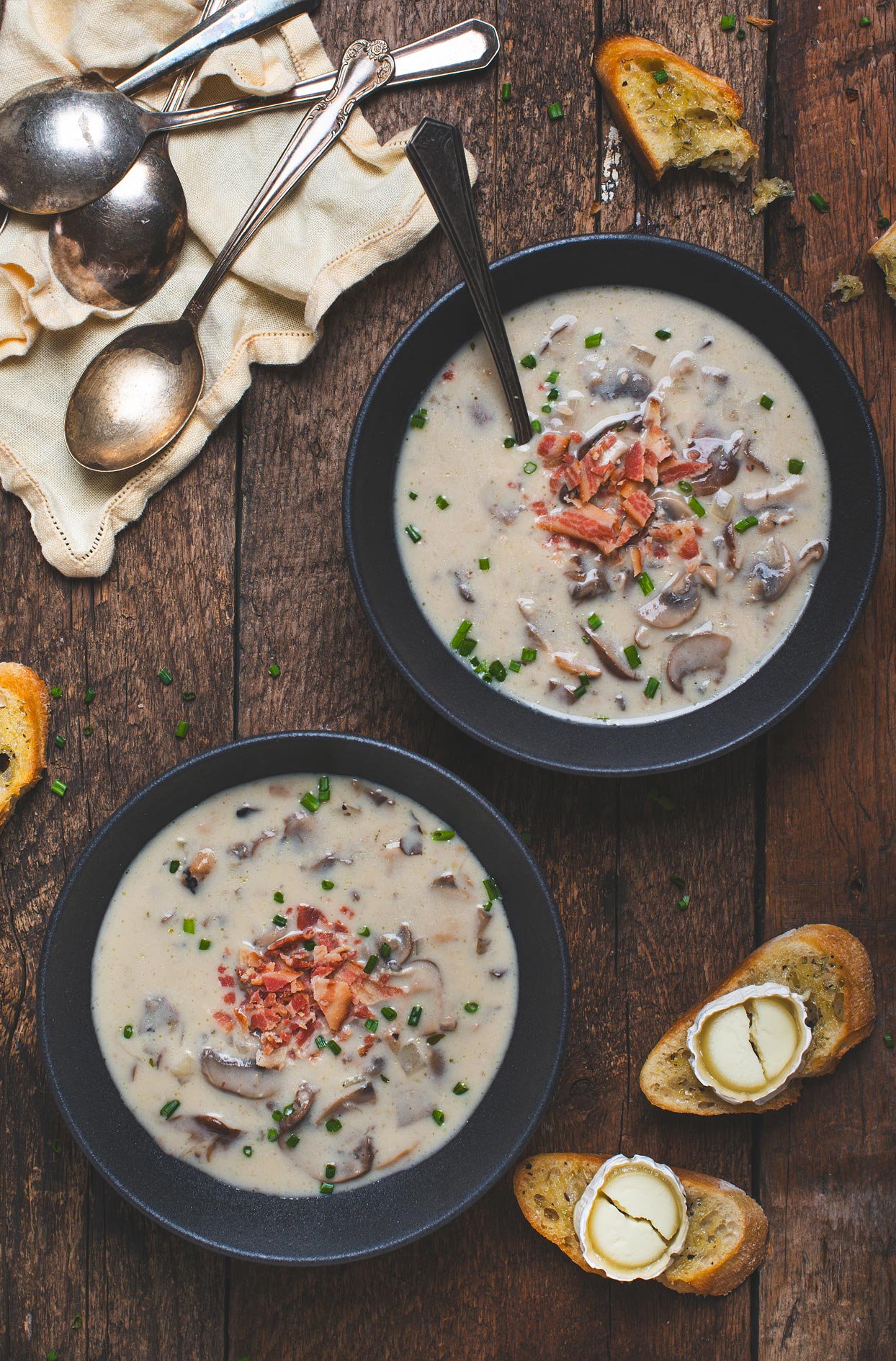 Soupe crémeuse aux champignons