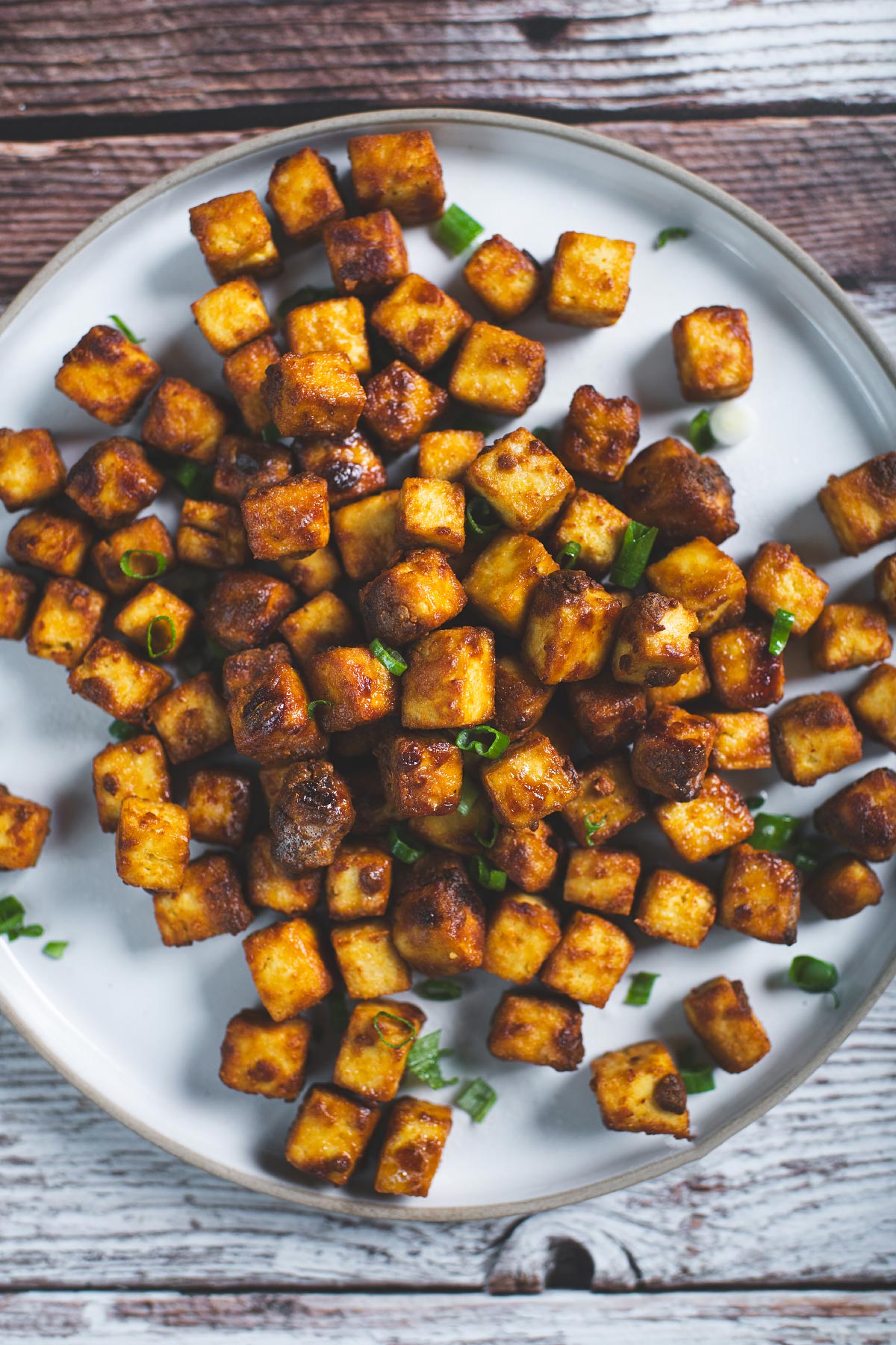 Crispy air fryer tofu