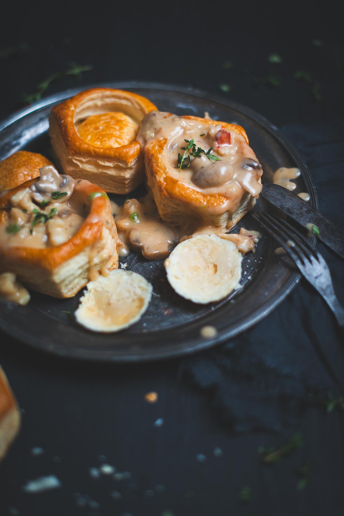 Lobster and mushroom vol-au-vent