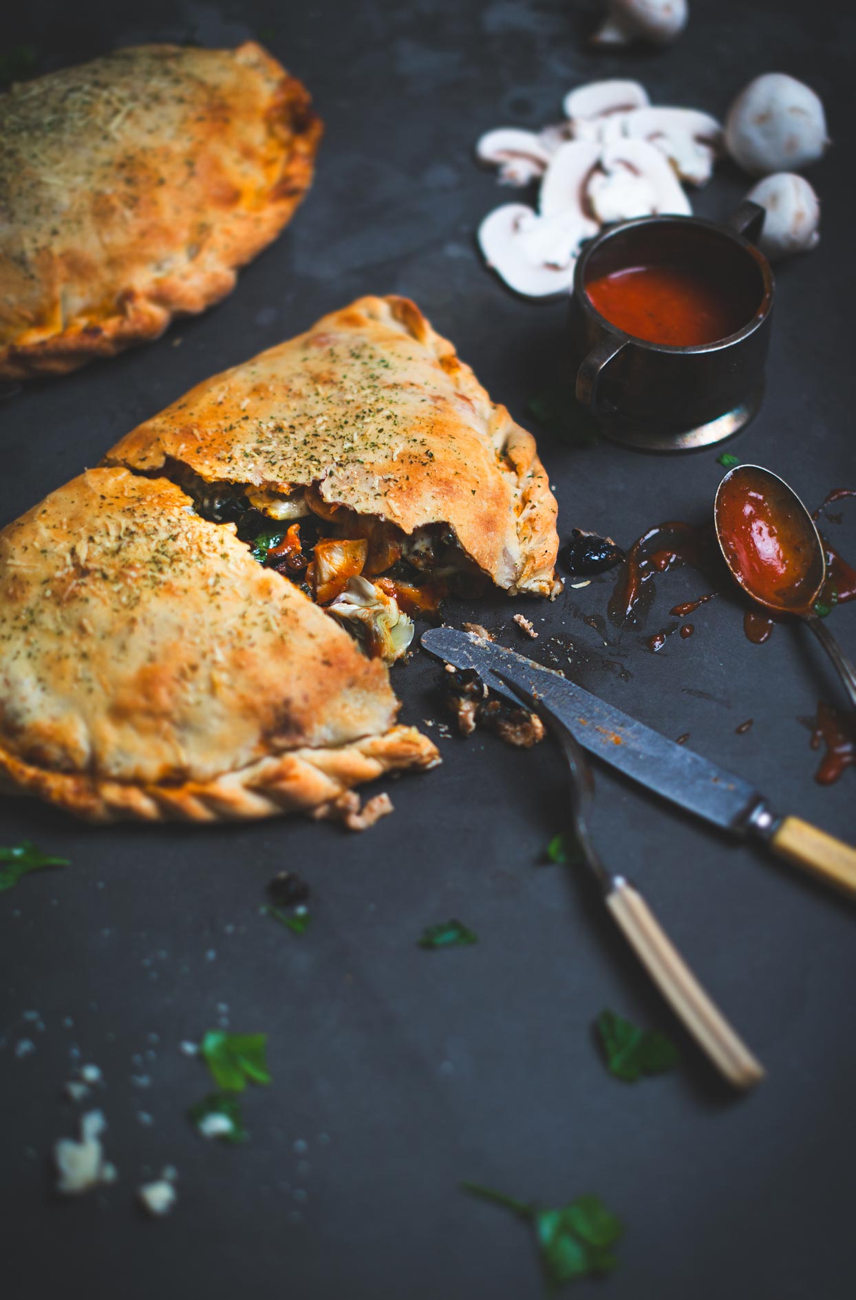 Calzone ricotta épinards et cœurs d&rsquo;artichauts