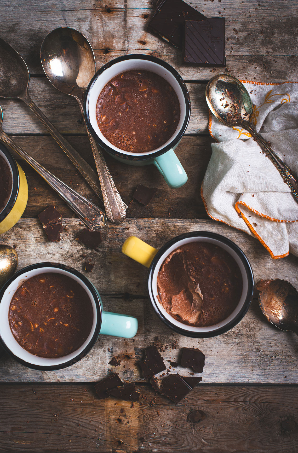 Panna cotta au chocolat à l&rsquo;orange et au café