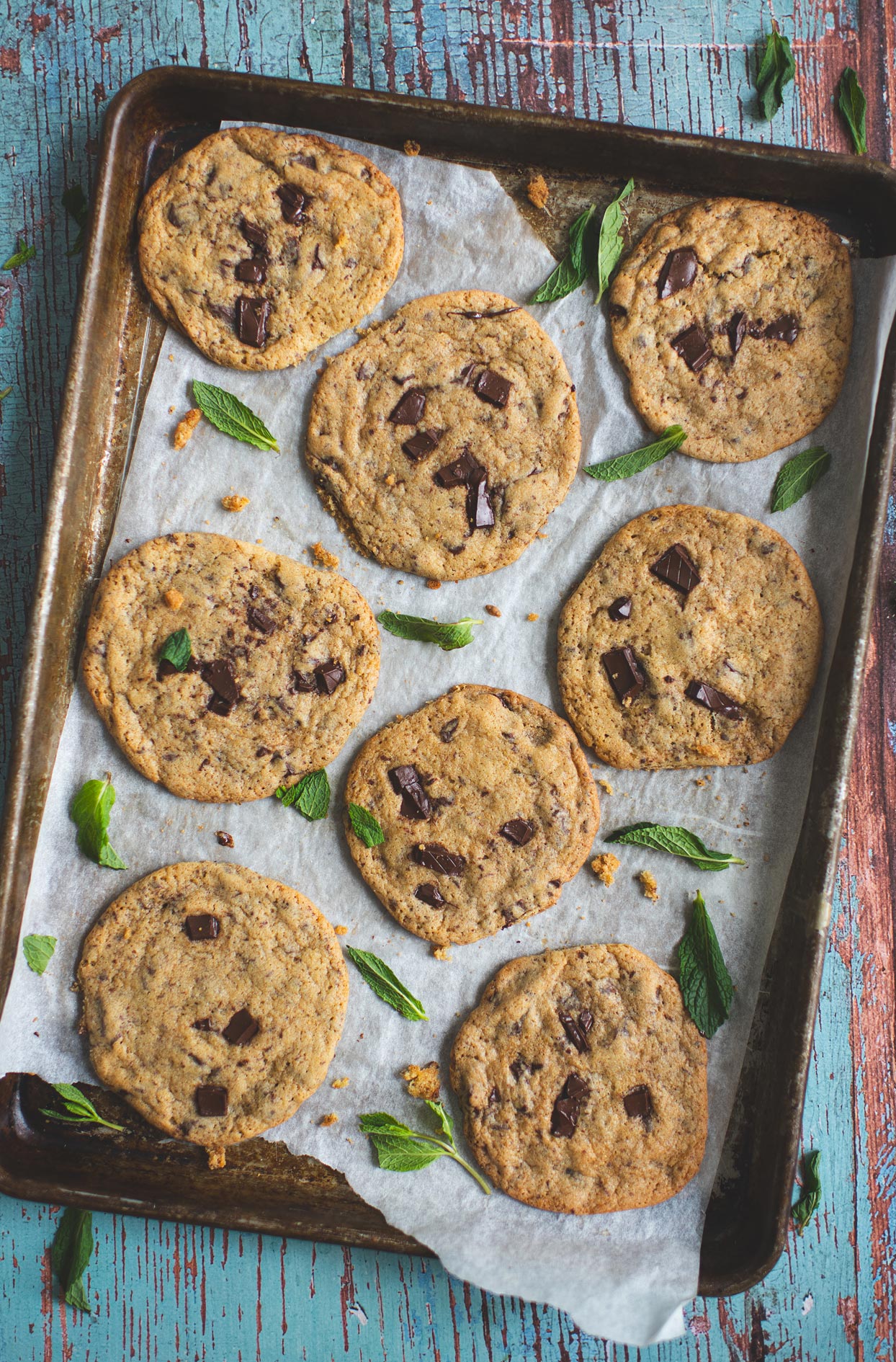Chocolate mint cookies