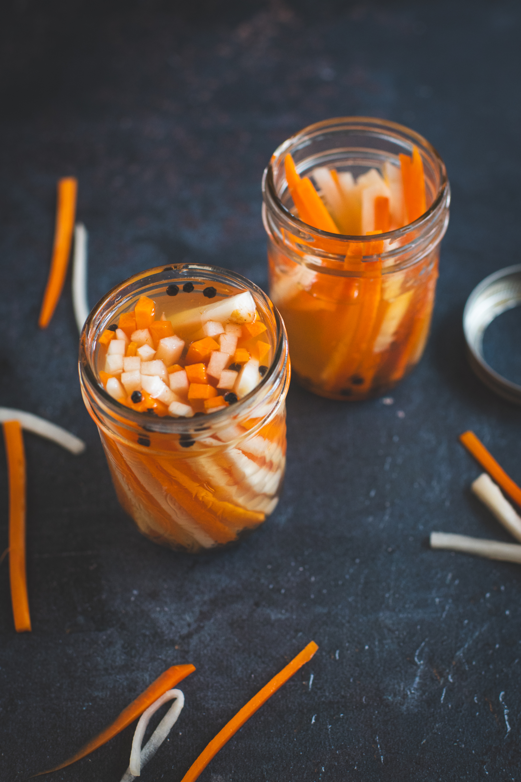 Carottes et daikon marinés