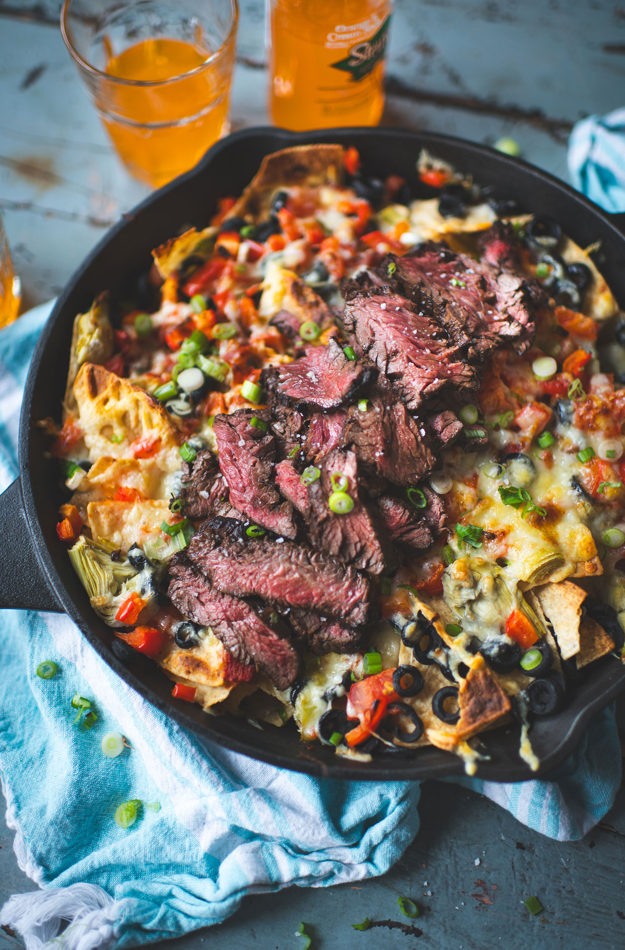 Hanger steak nachos