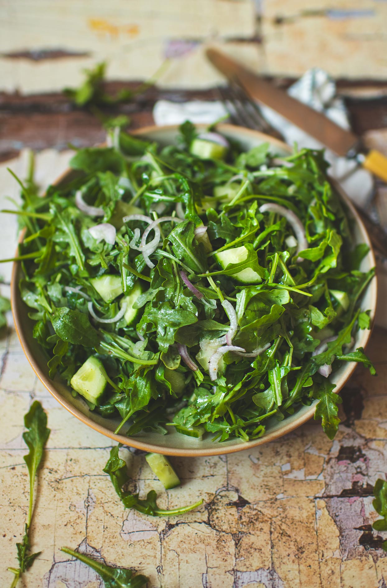 Salade de roquette au balsamique blanc