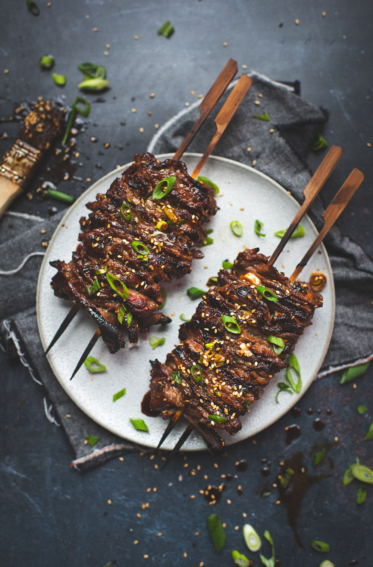 Brochettes de boeuf à la japonaise