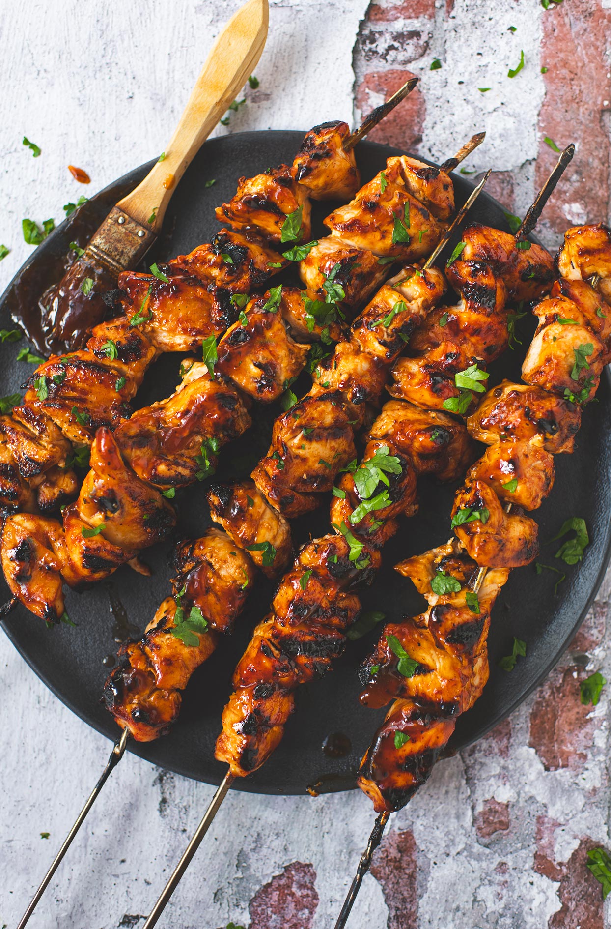 BBQ chicken skewers with homemade marinade