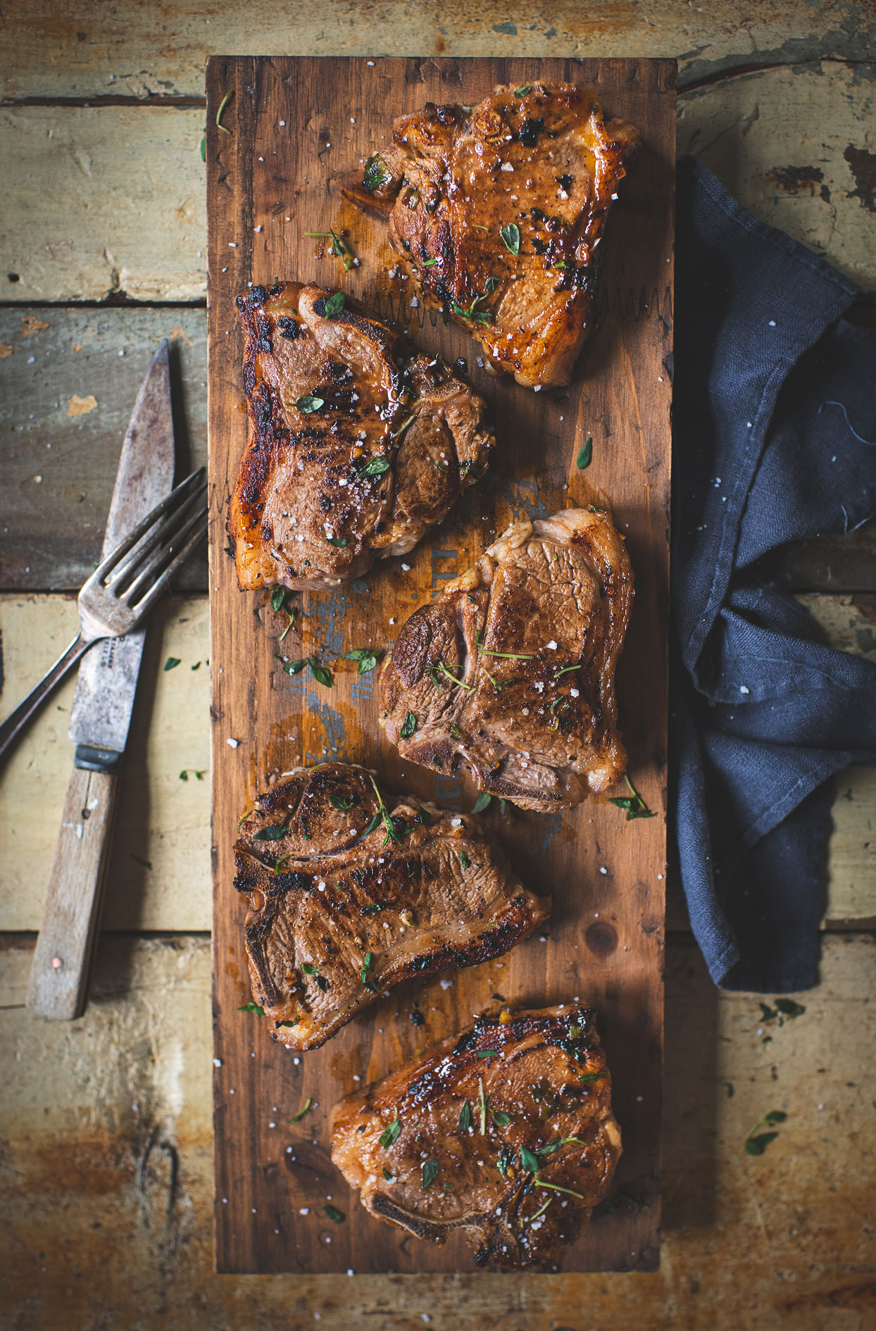 Honey garlic lamb chops