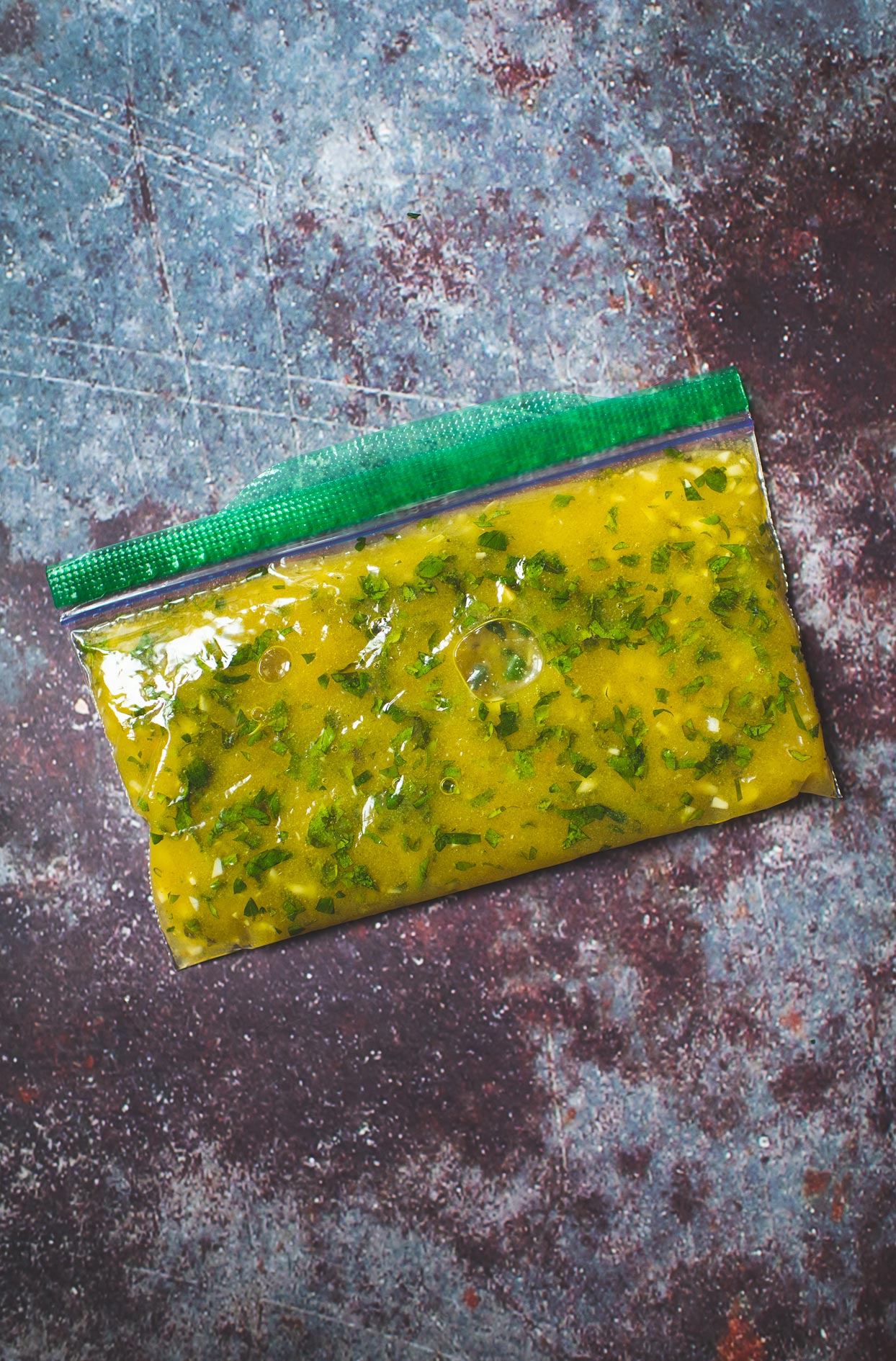 Homemade lemon herb marinade