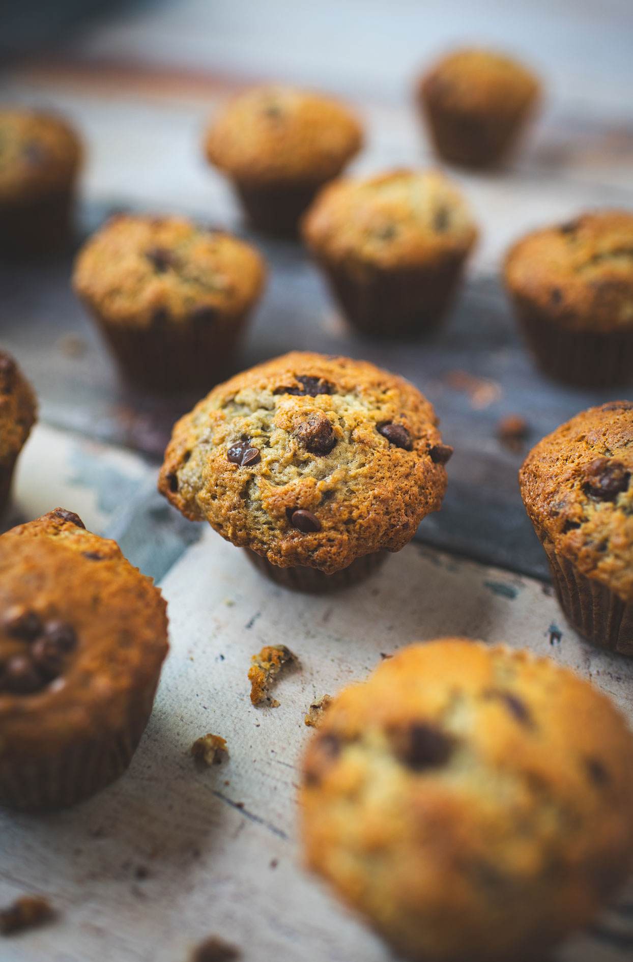 Banana chocolate chip muffins
