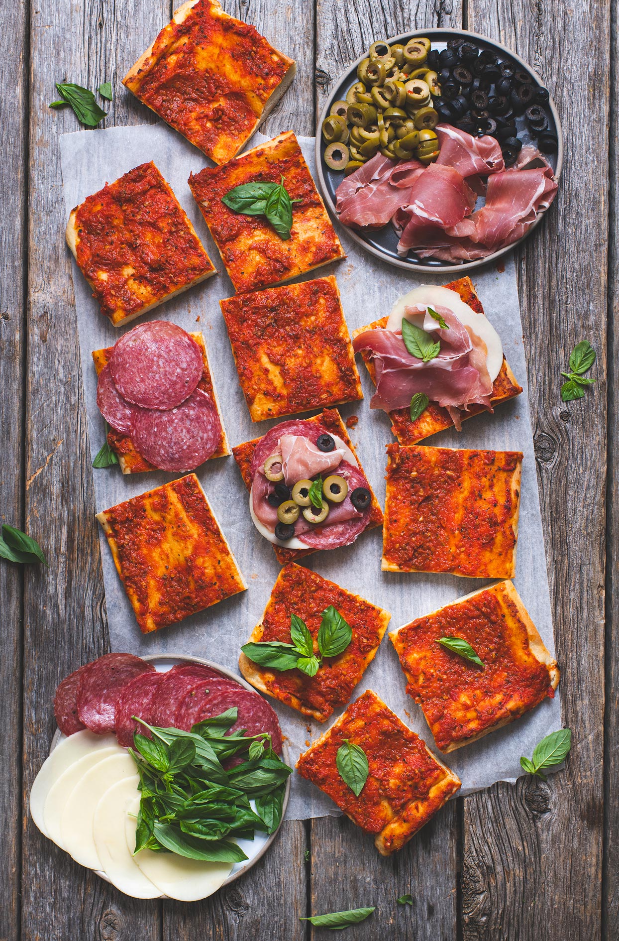 Cold tomato pizza