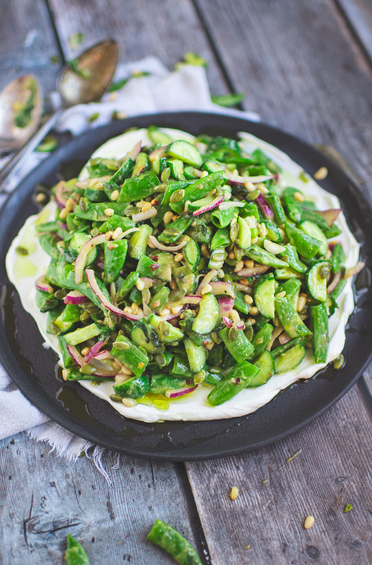 Sugar snap pea salad