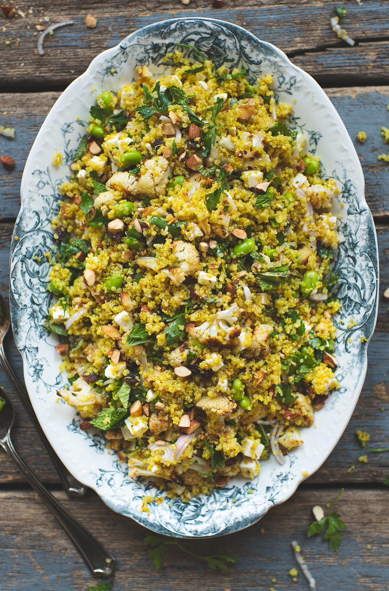 Quinoa and roasted cauliflower salad