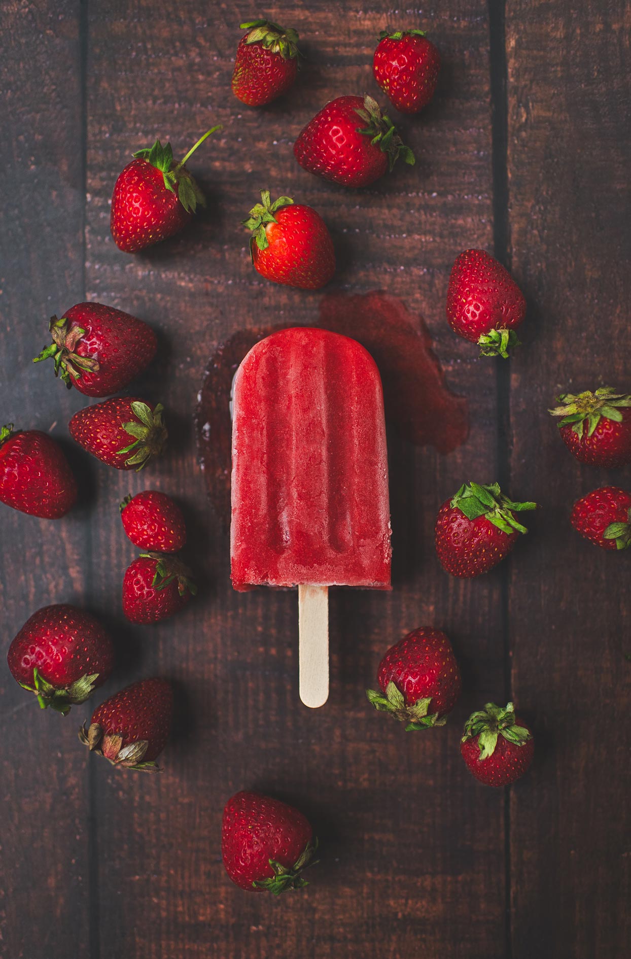 Popsicles aux fraises