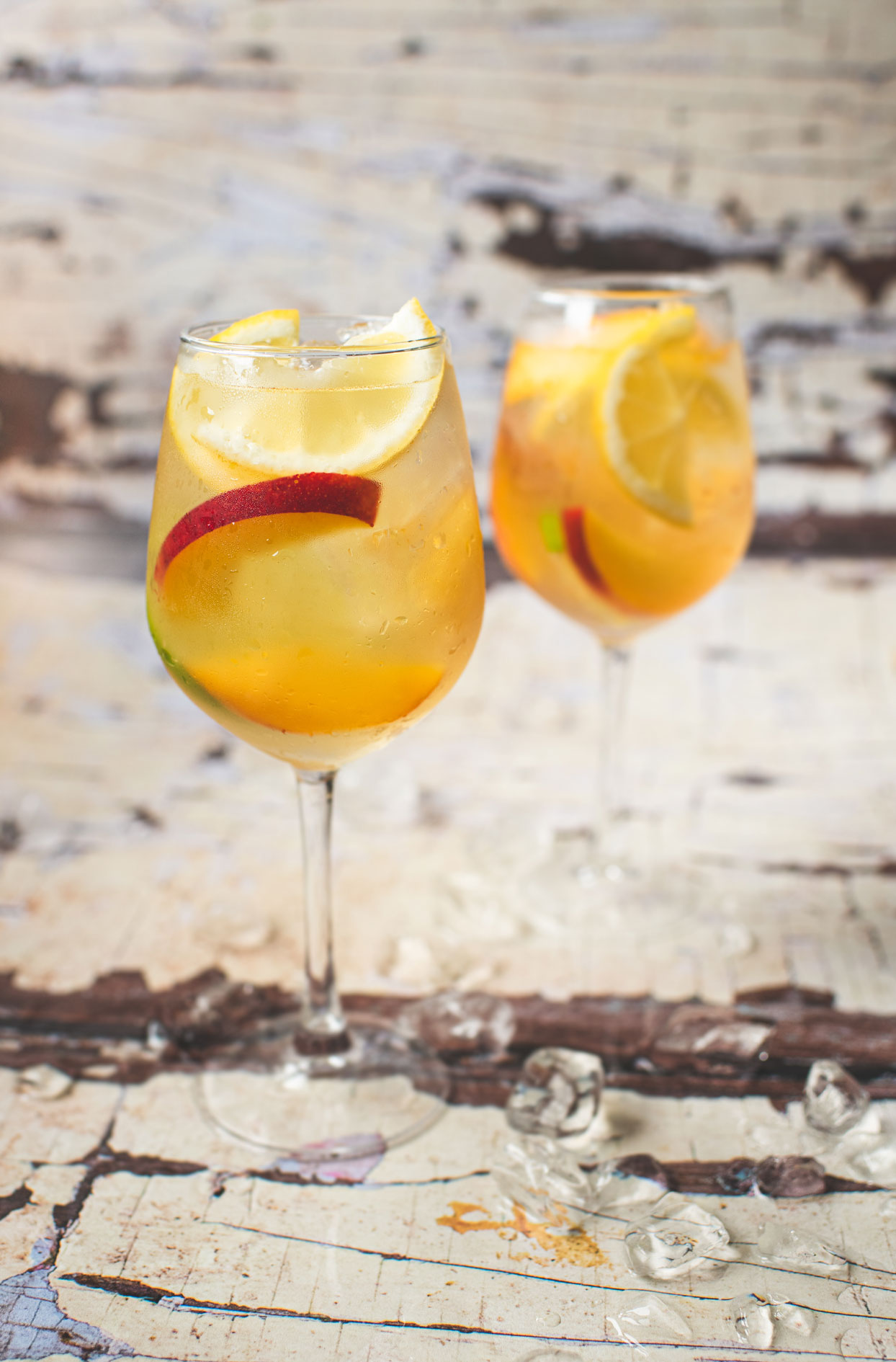 White peach sangria